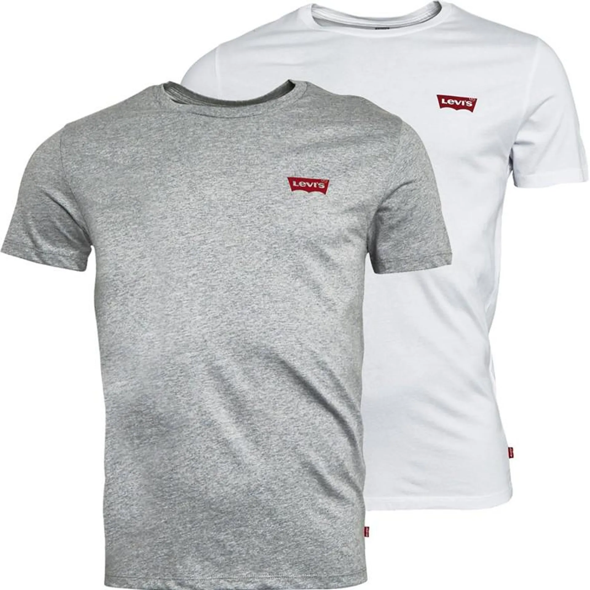 Levi's Mens Two Pack Graphic T-Shirts Graphic White/​Heather Grey
