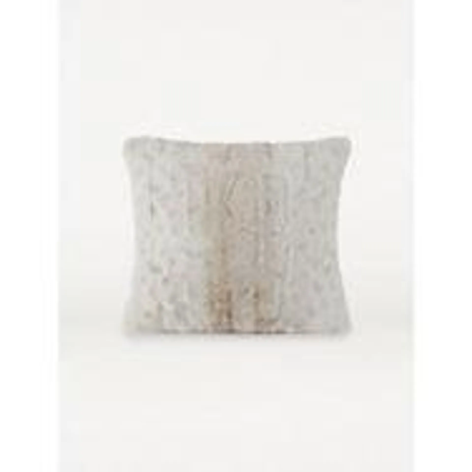 George Home Natural Faux Fur Cushion