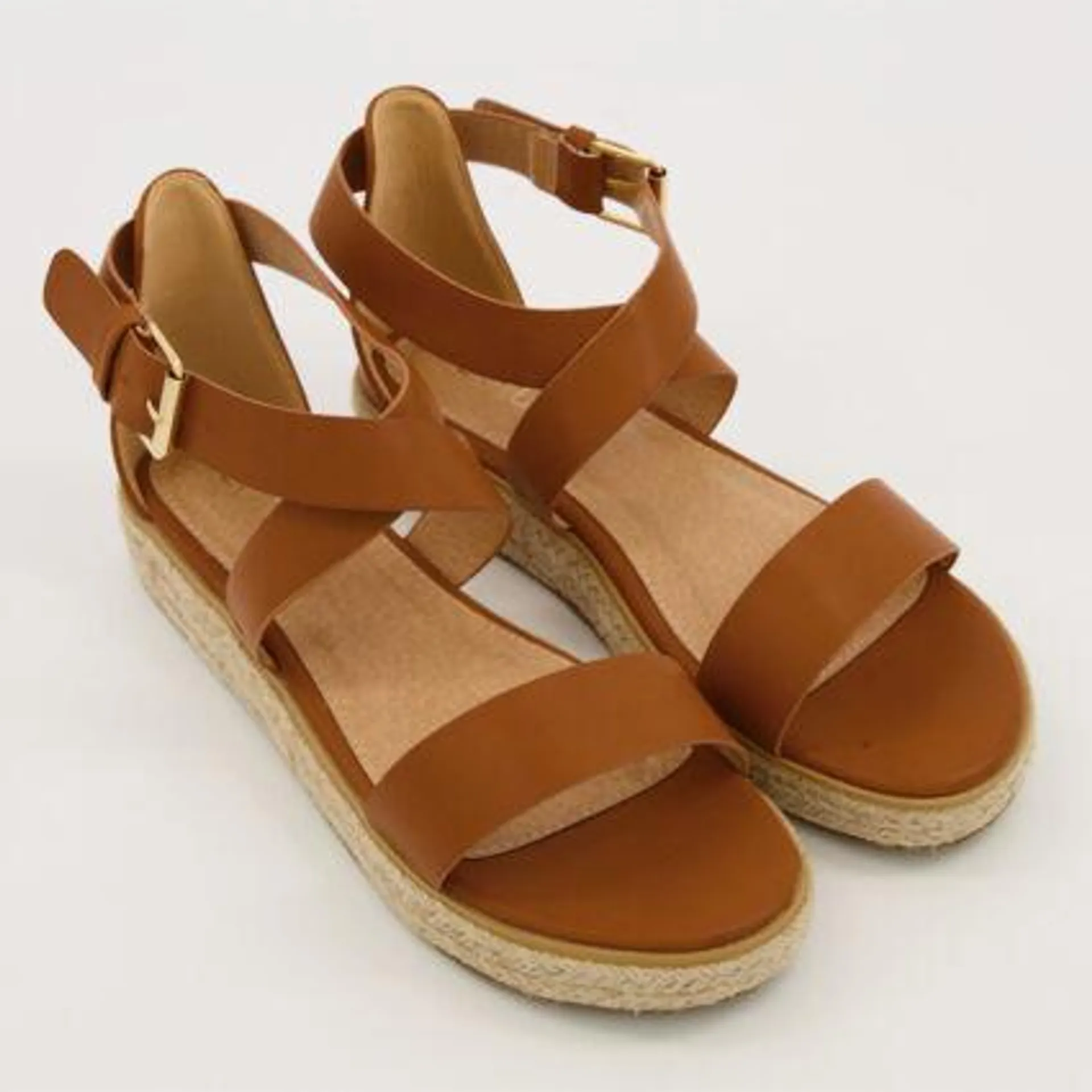 Tan Atalina Flat Sandals