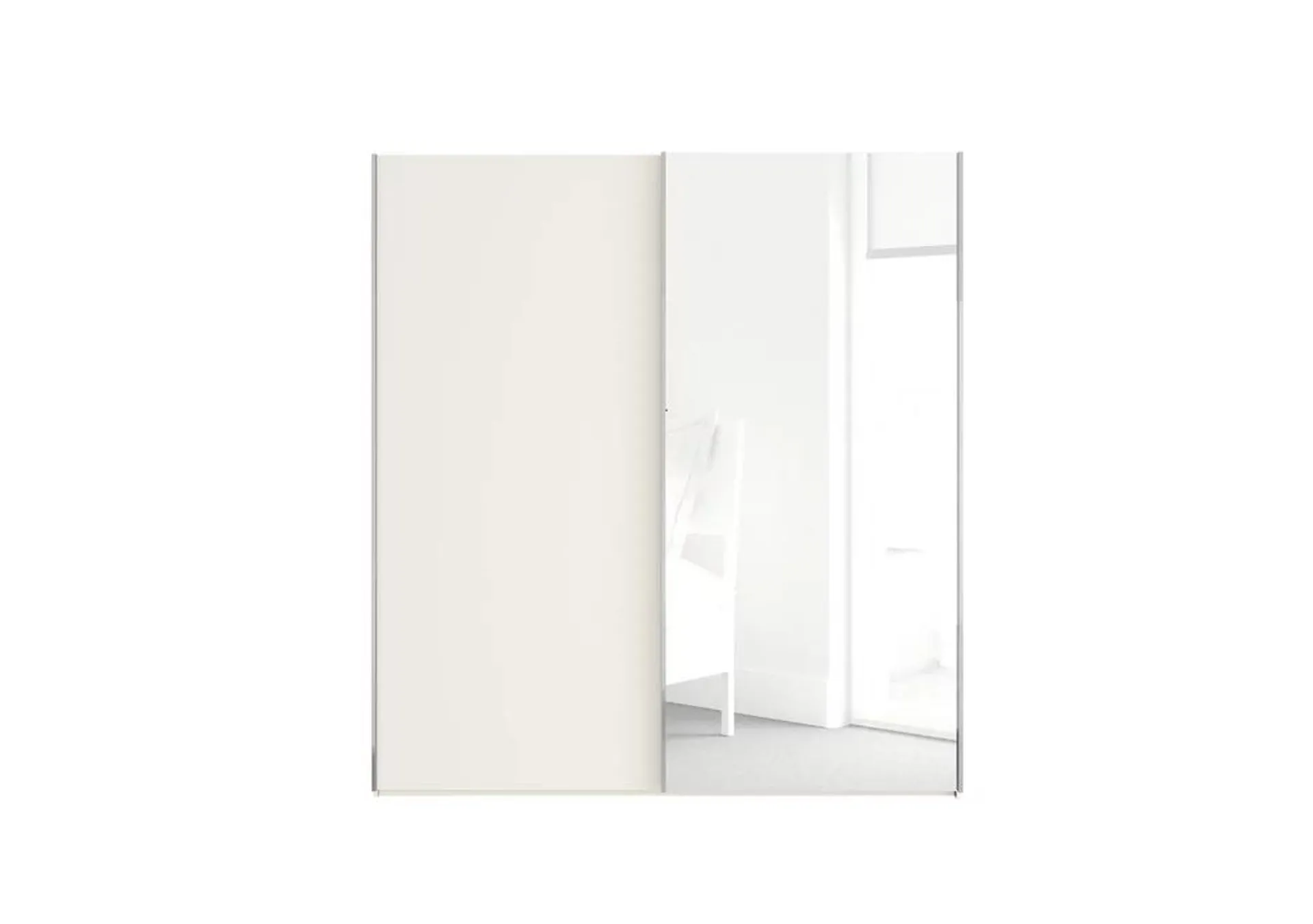 Oxford 2 Door Sliding 200 cm Wardrobe with Mirror