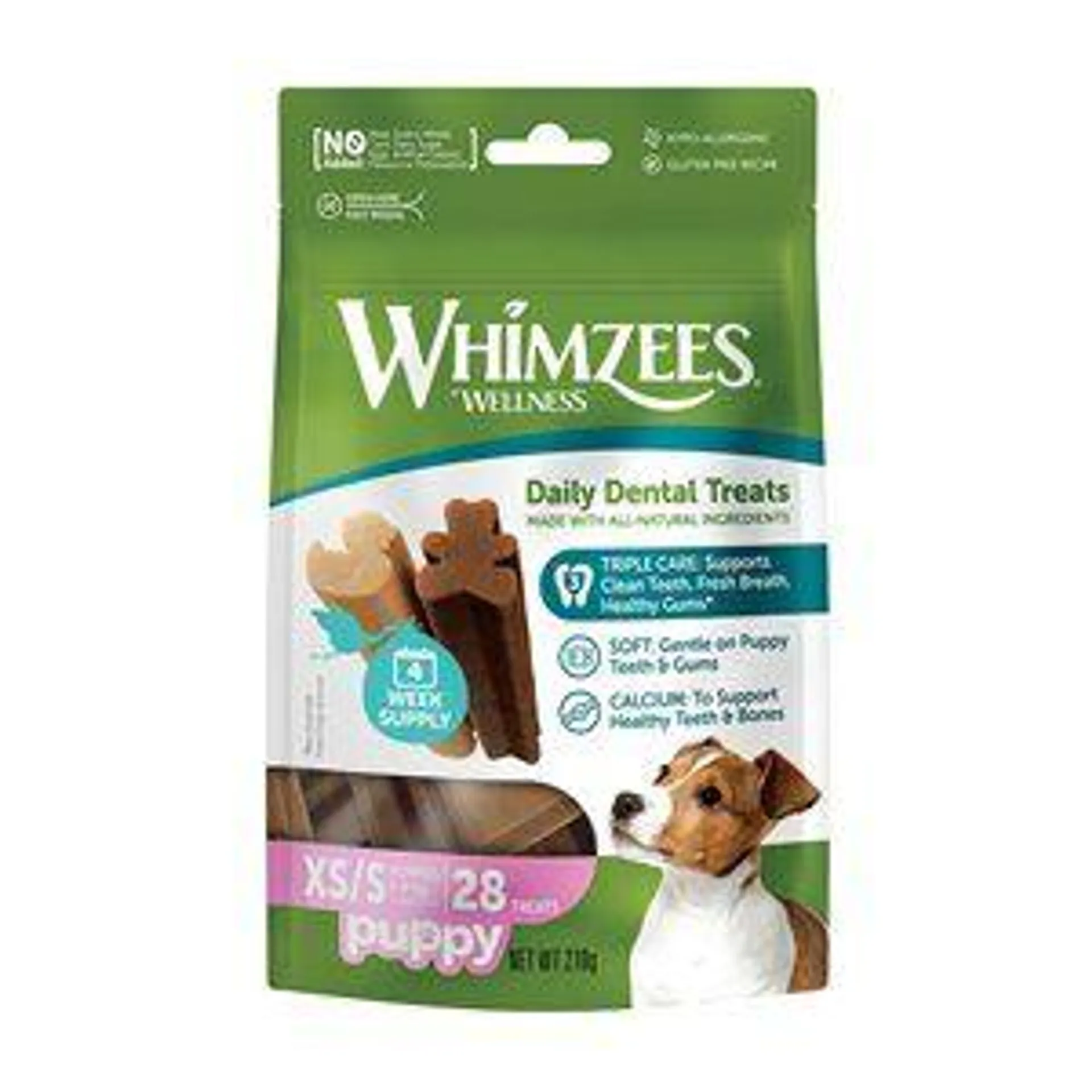 Whimzees All Natural Daily Dental Puppy Treats - XS/S