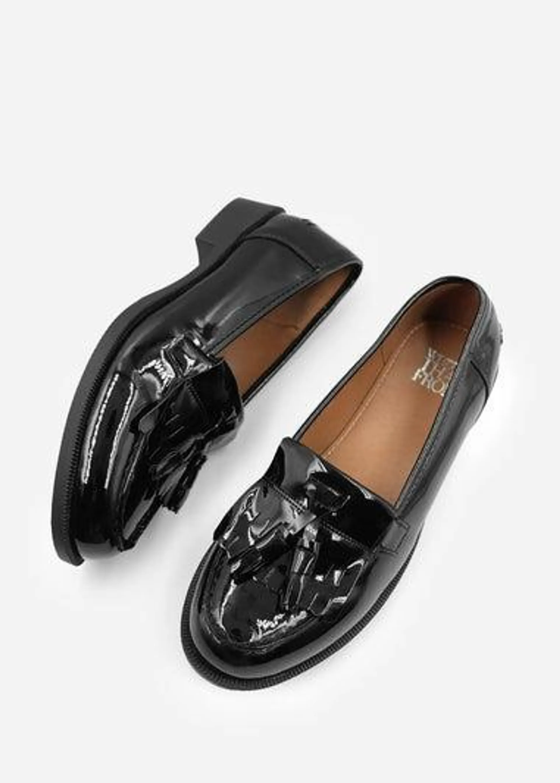 Where's That From Black Imogen Extra Wide Slip On Loafers