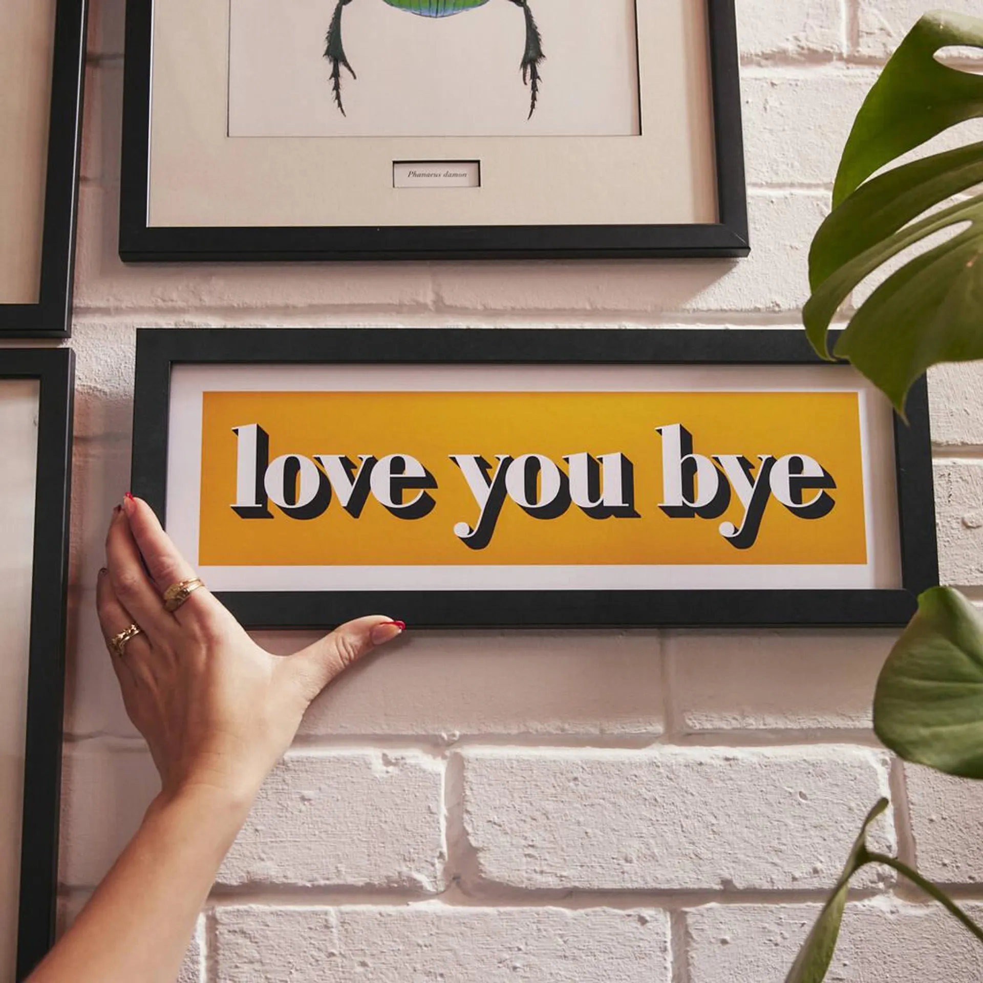 Framed Love You Bye Hallway Print