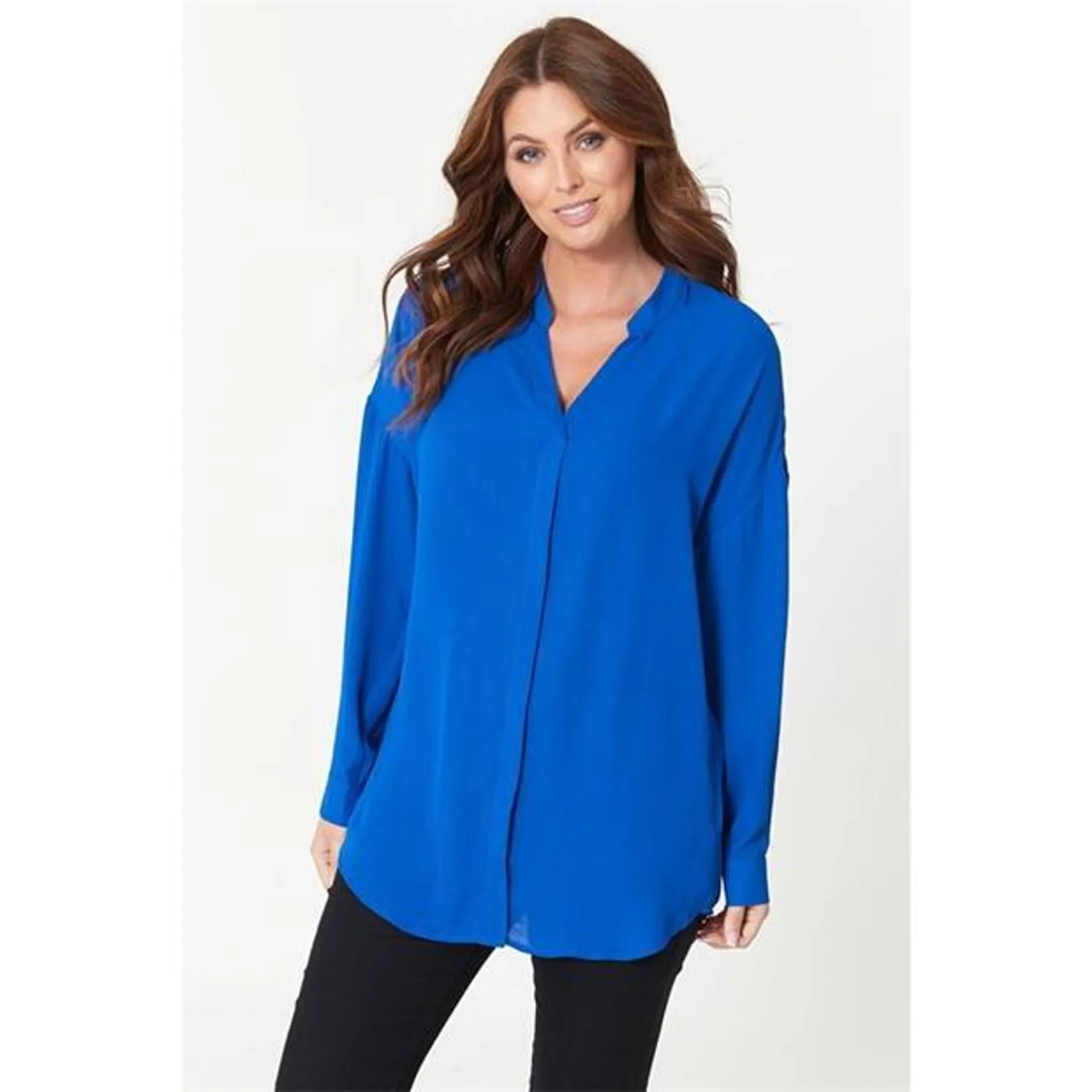 Long Sleeve V Neck Blouse