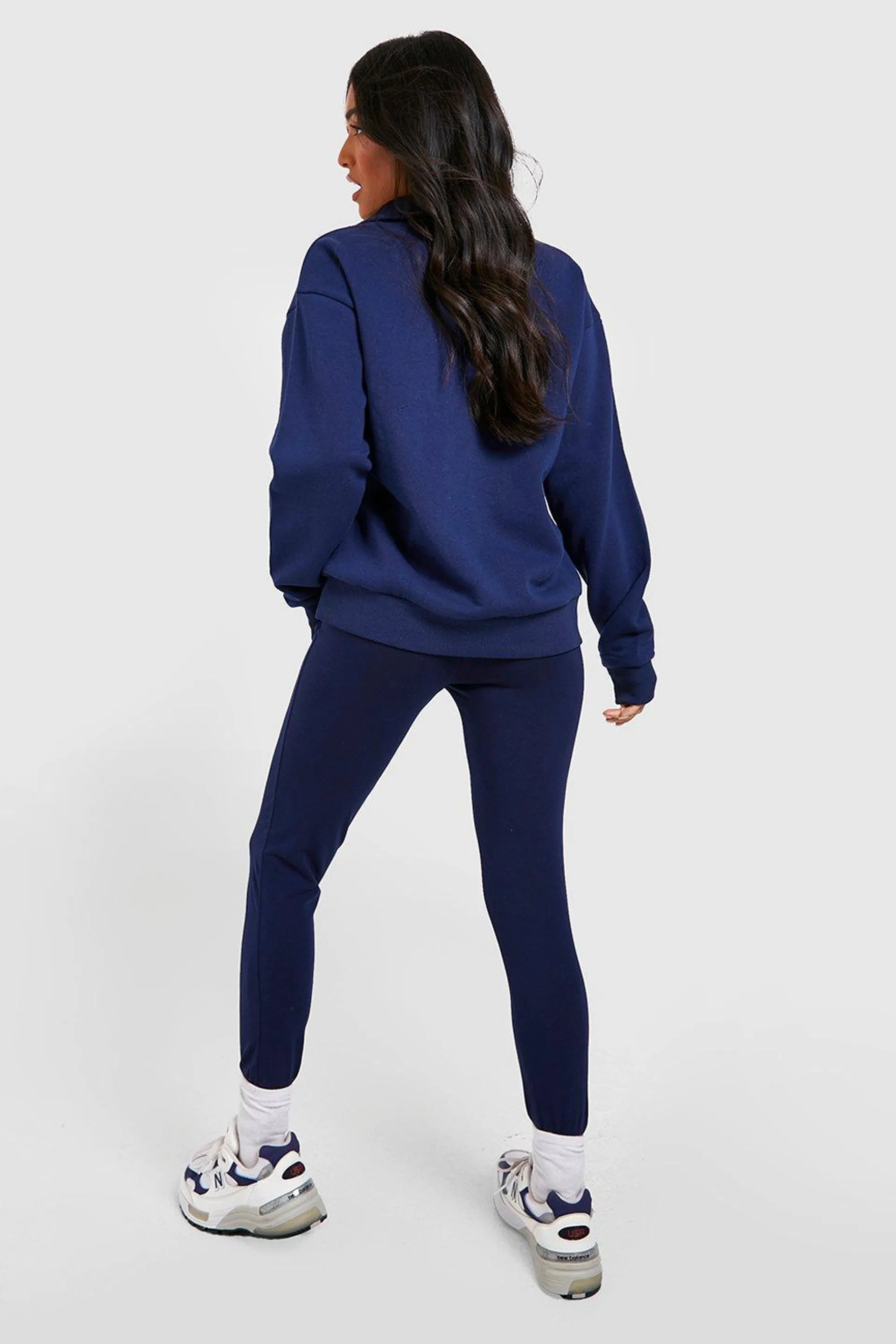 Petite Half Zip Sweat & Leggings Set