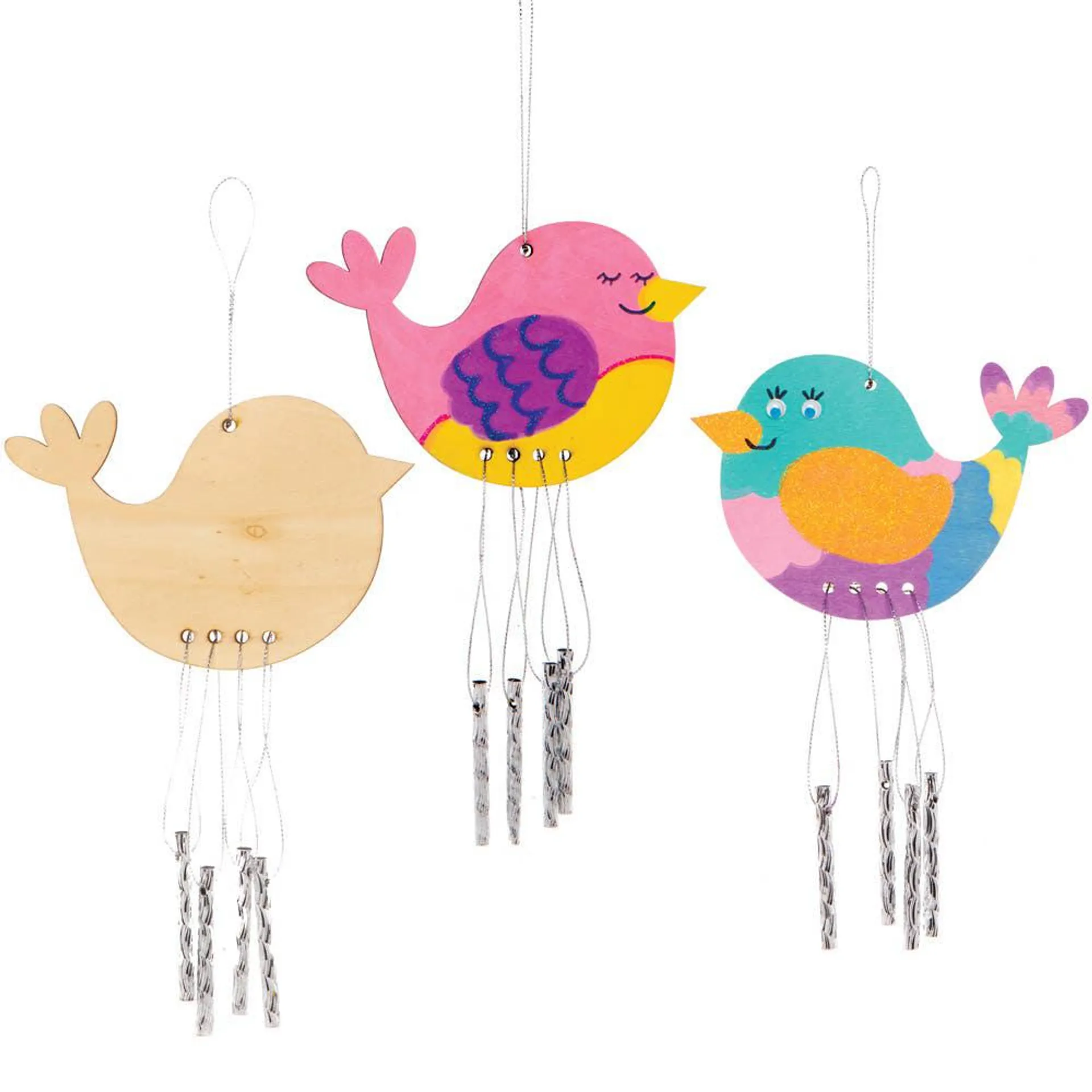 Bird Wooden Windchimes