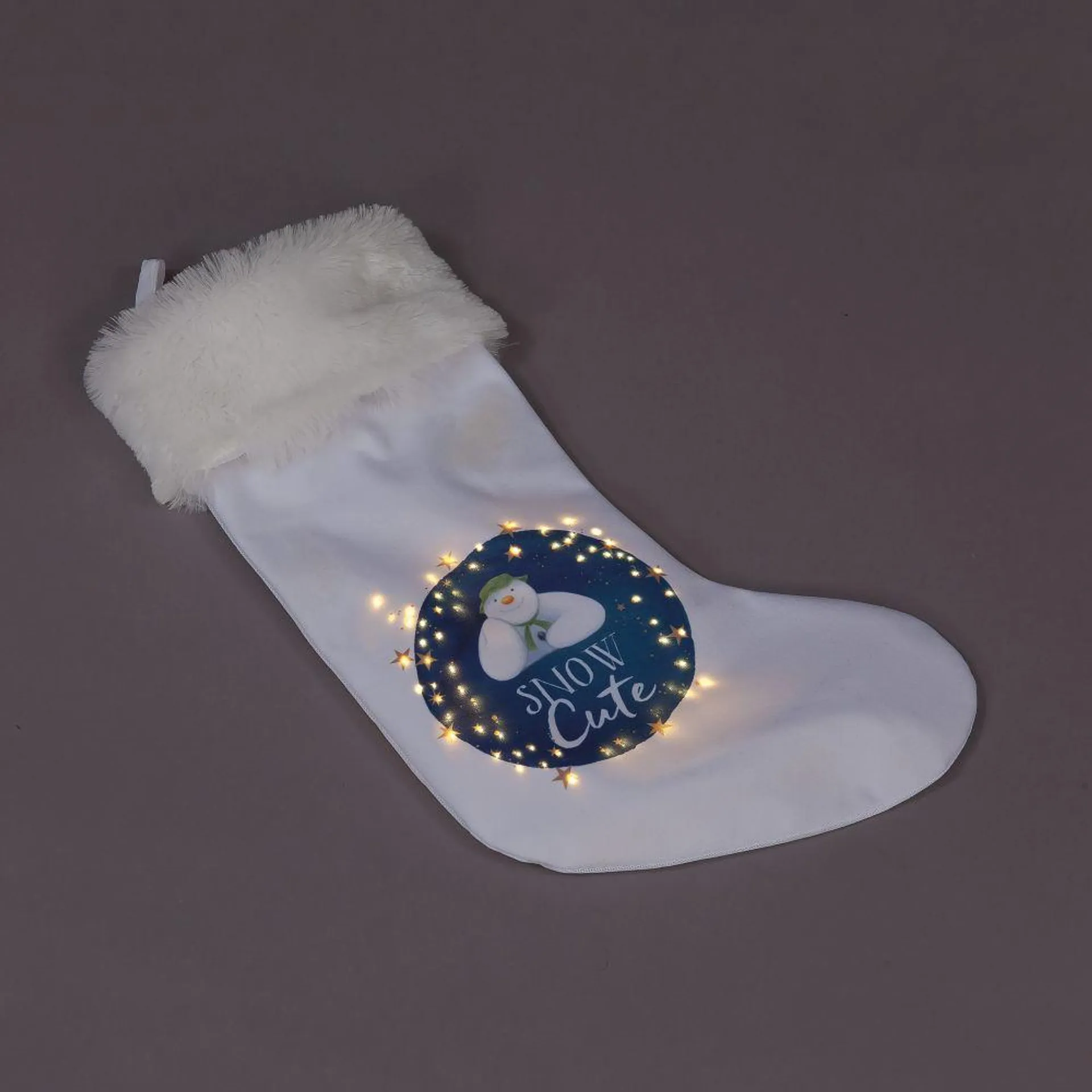 Fiber Optic Snowman 'Snow Cute' 50cm Stocking