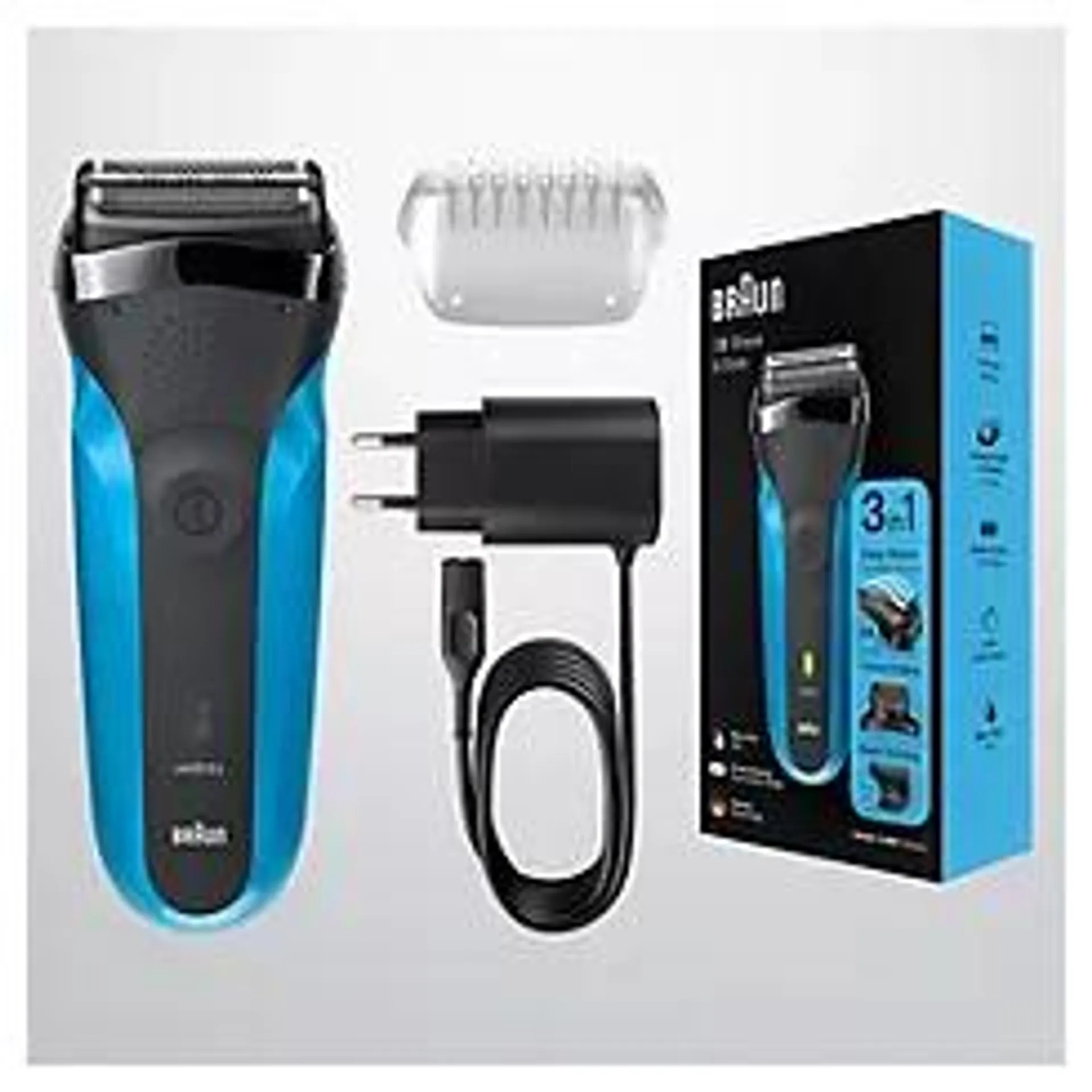 S3 Shave & Style 310BT Electric Shaver with Beard Trimmer Attachments by braun