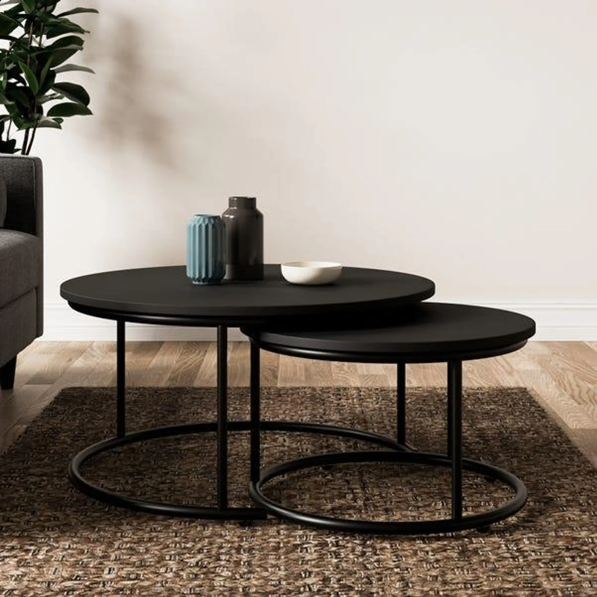 Fulton Coffee Nest of Tables, Black