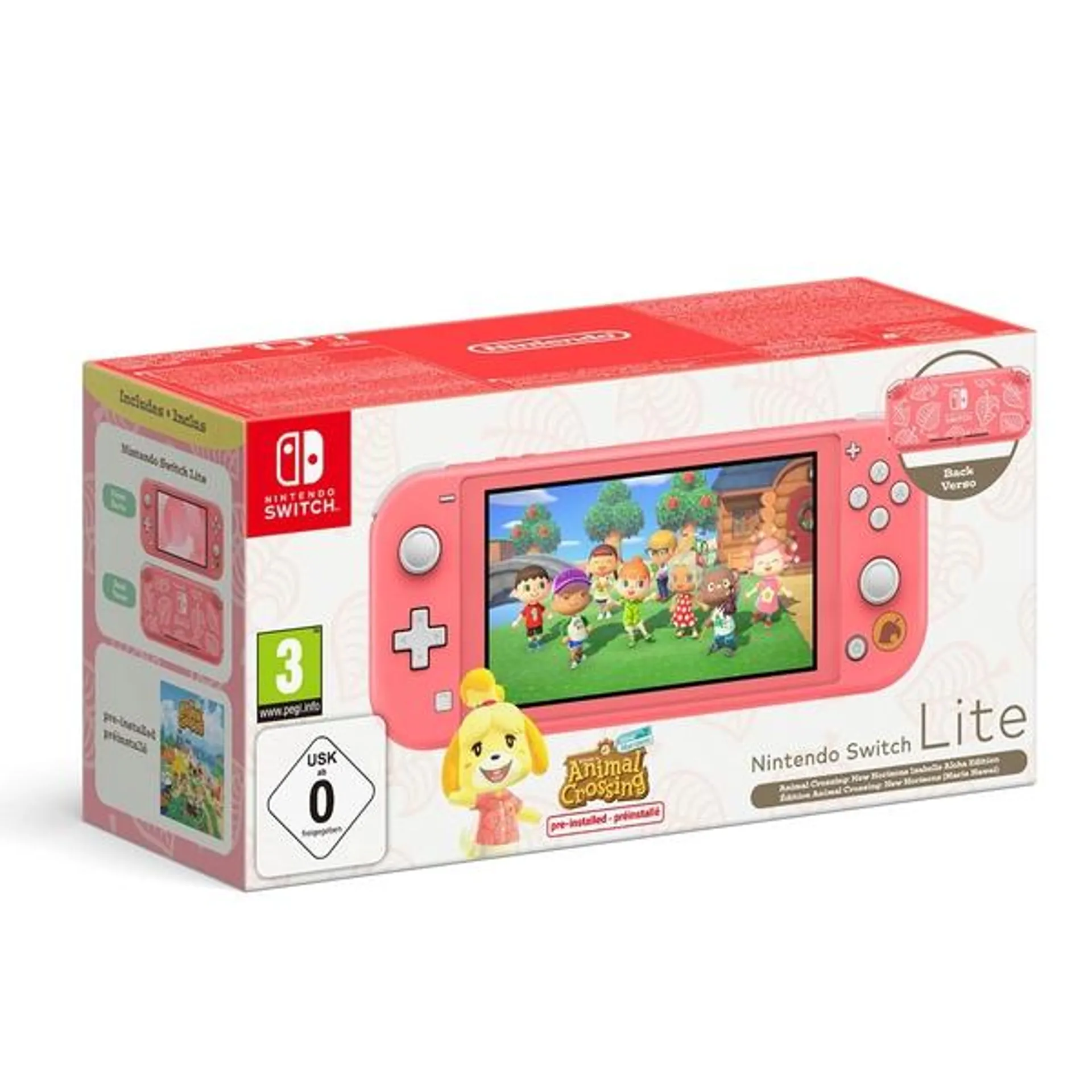 Nintendo Switch Lite Animal Crossing: New Horizons Isabelle Aloha Edition