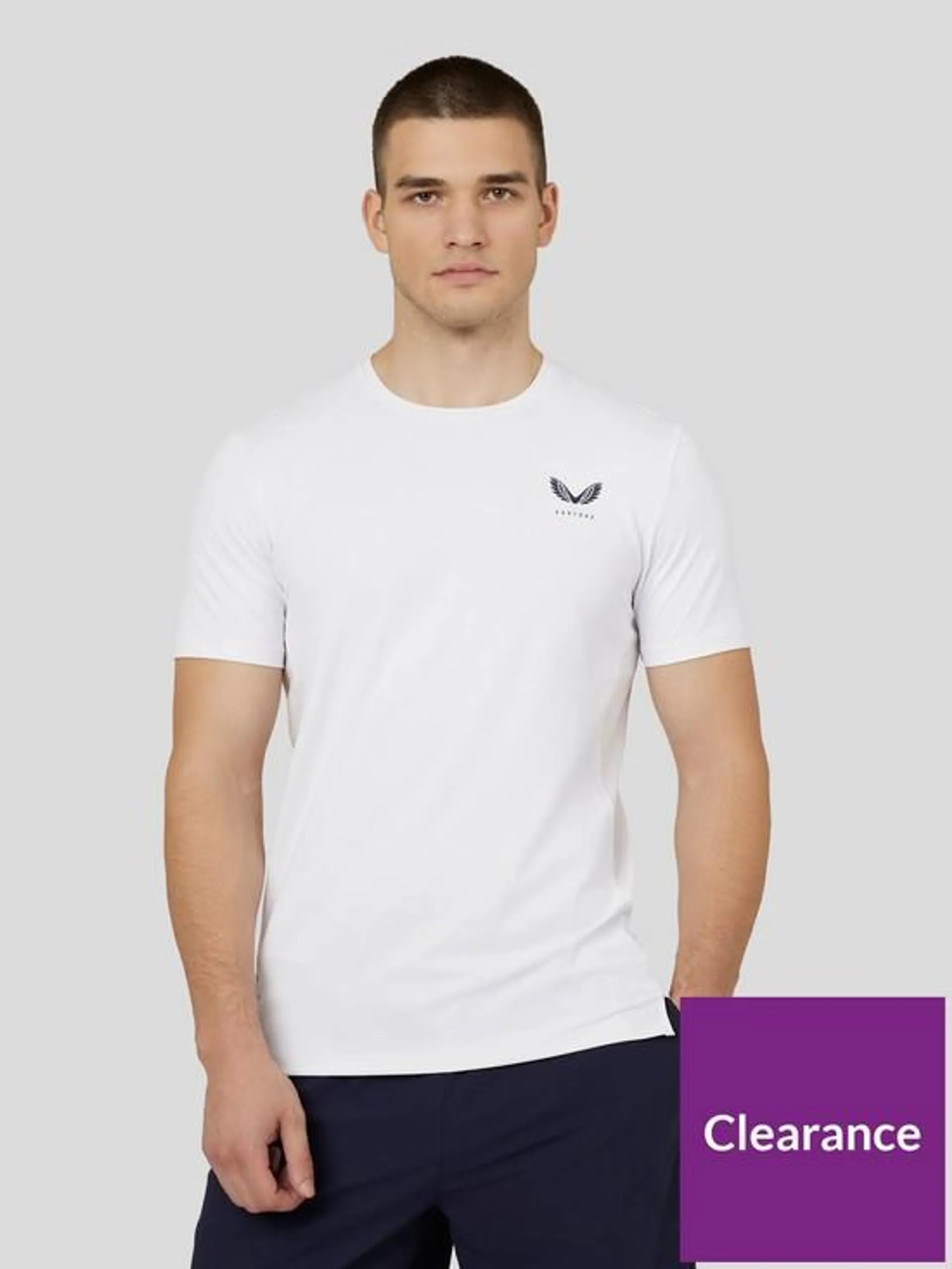 Mens Castore Performance Ss Tee - White