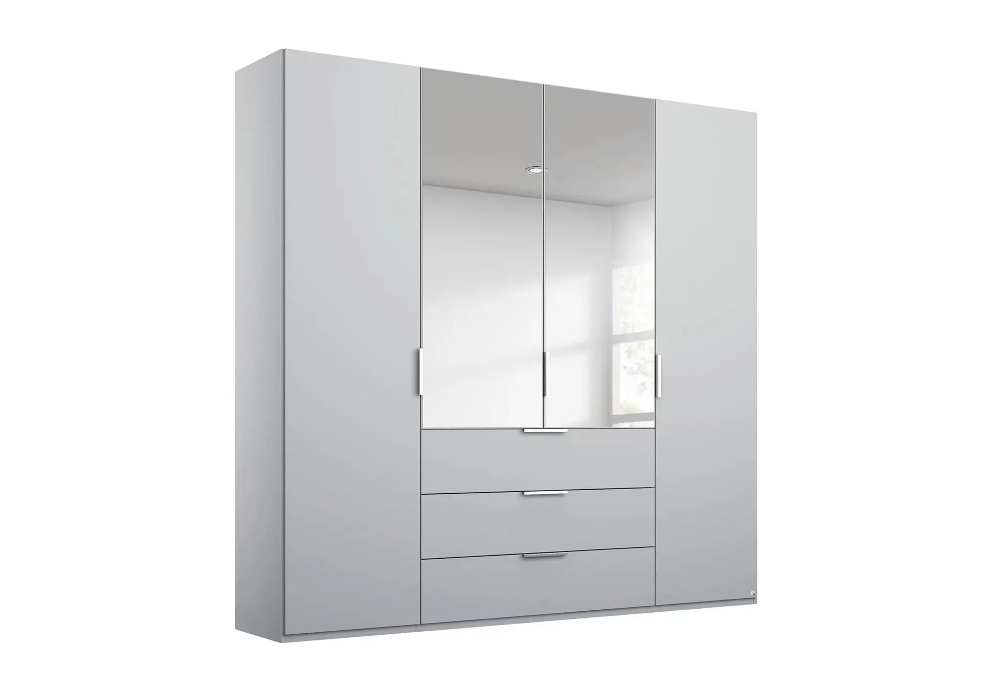 Formes Decor 4 Door Combo Hinged Wardrobe with 2 Mirrors and Drawers