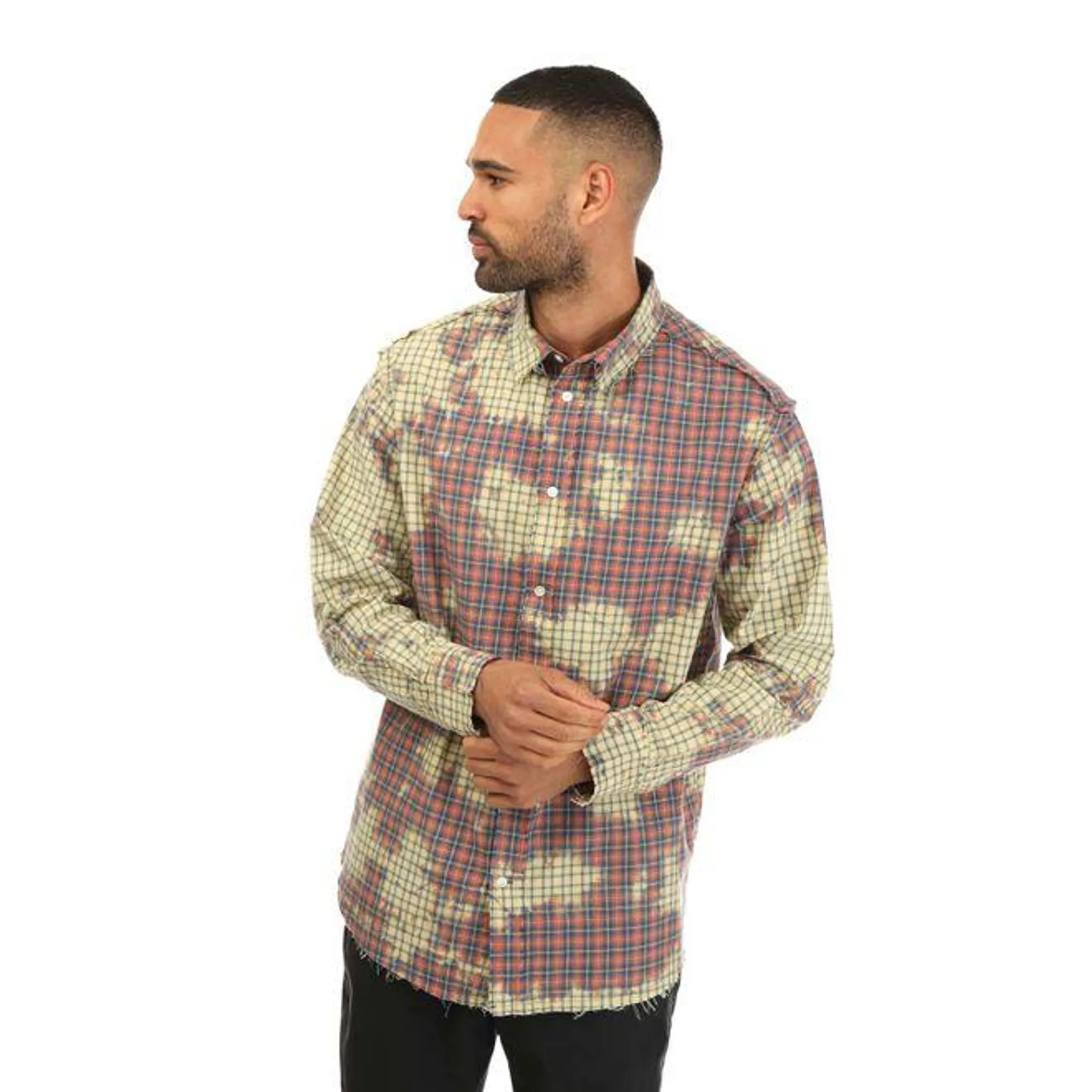 Wood Wood Mens Nico Checked Shirt in Multi colour