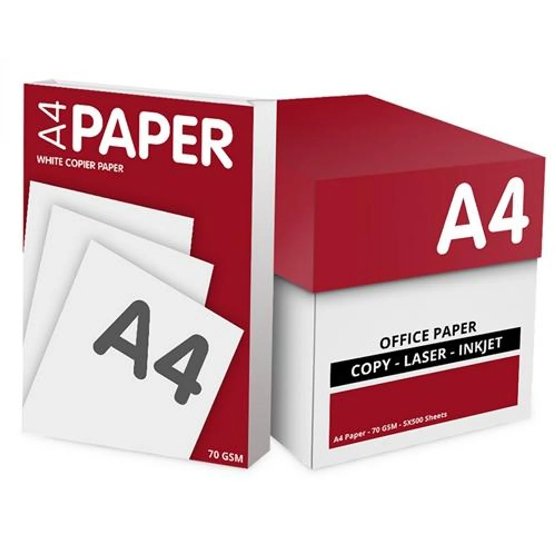 A4 White Copy Paper Ream-Wrapped Box of 5 x 500 Sheets (Pack of 2500)