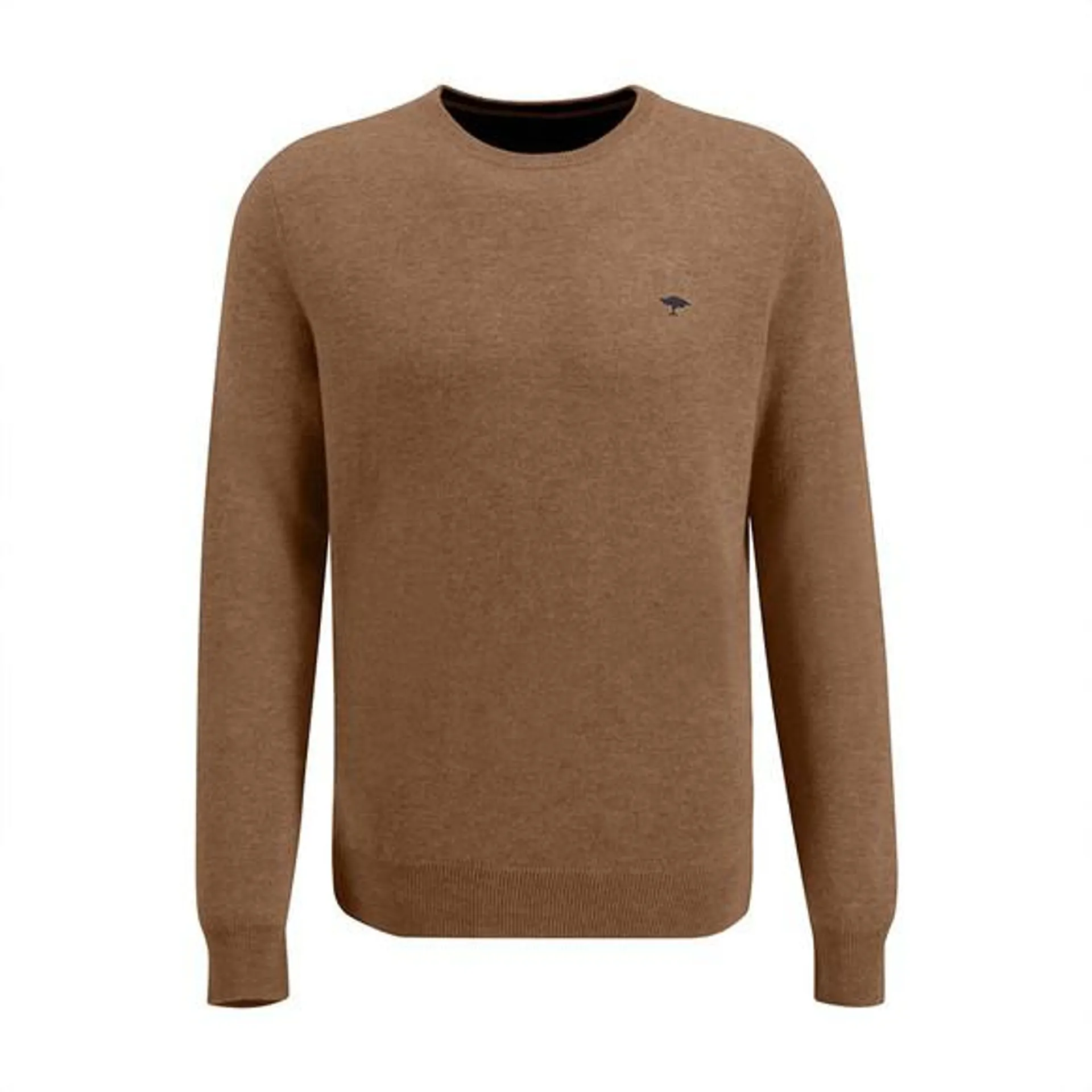 Mens Brown Crew Neck Jumper