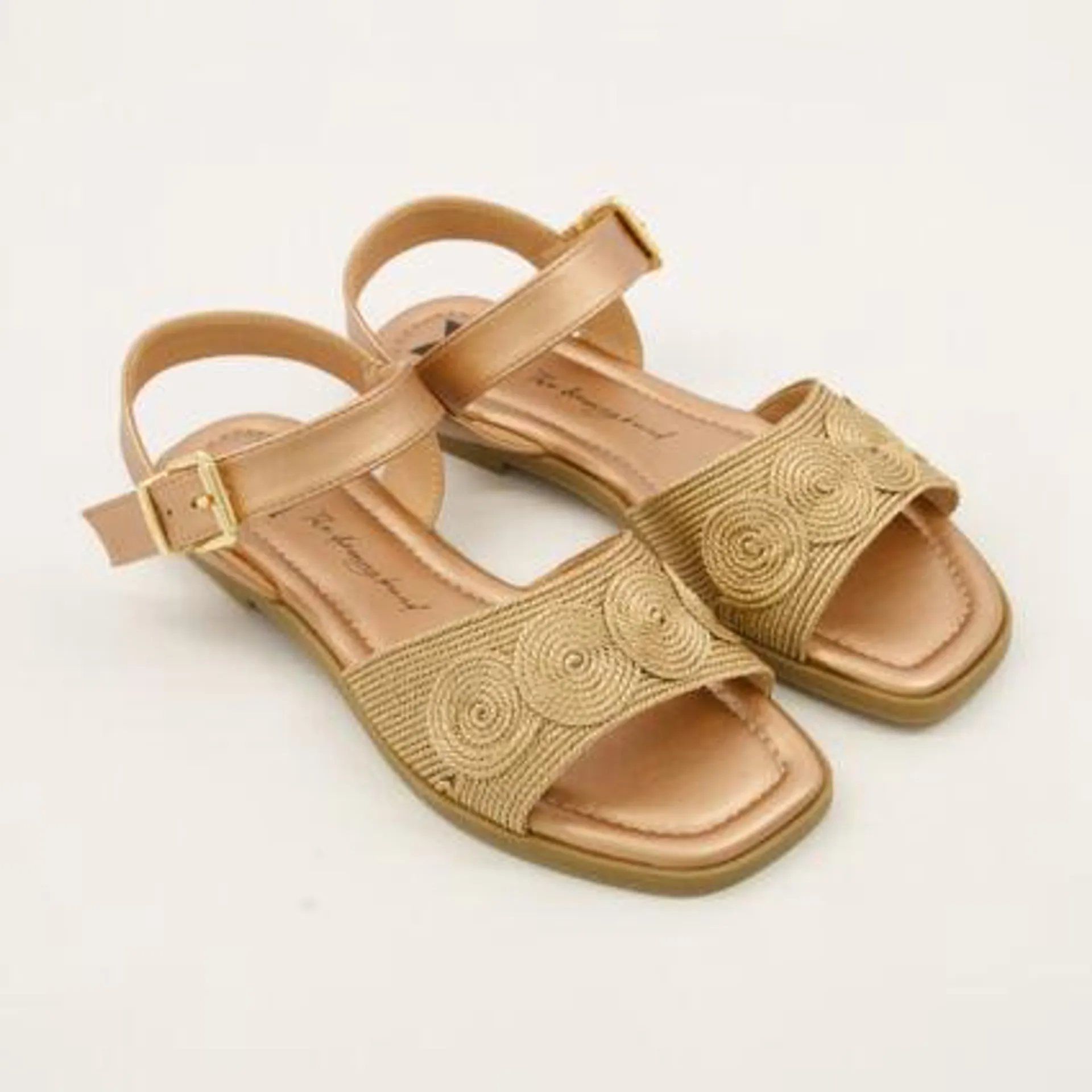 Nude Circles Flat Sandals