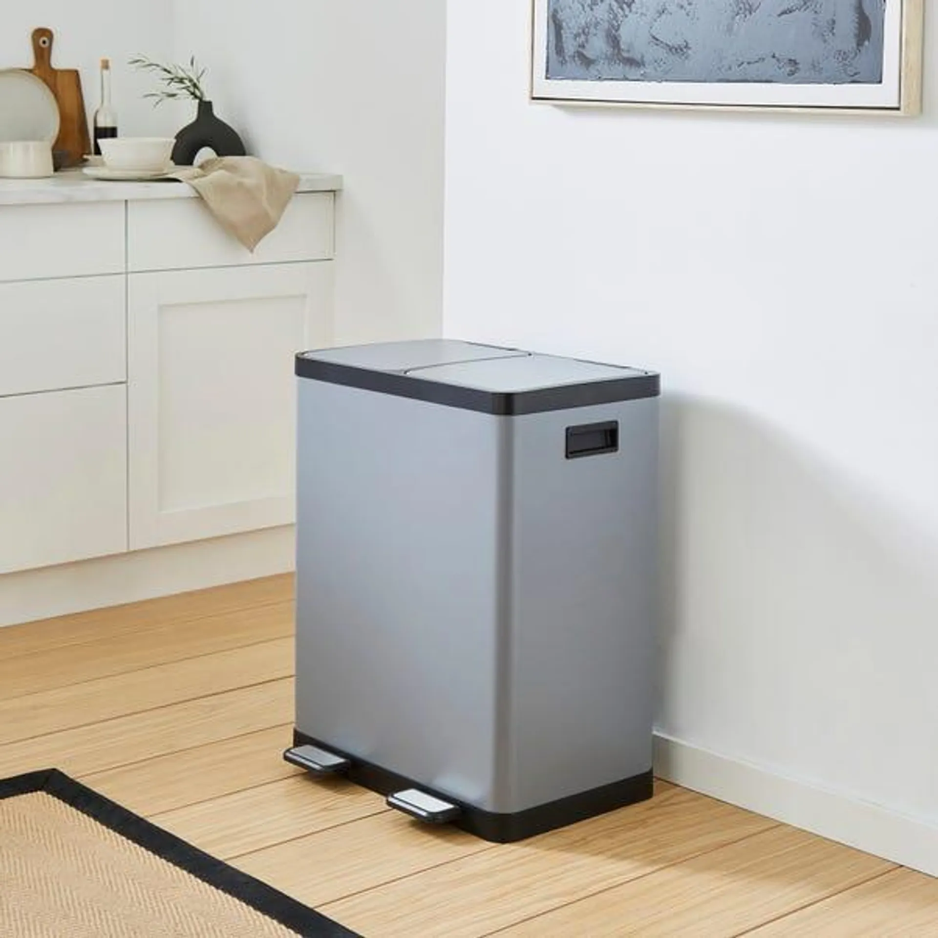 Dual 30/30L Recycling Pedal Bin