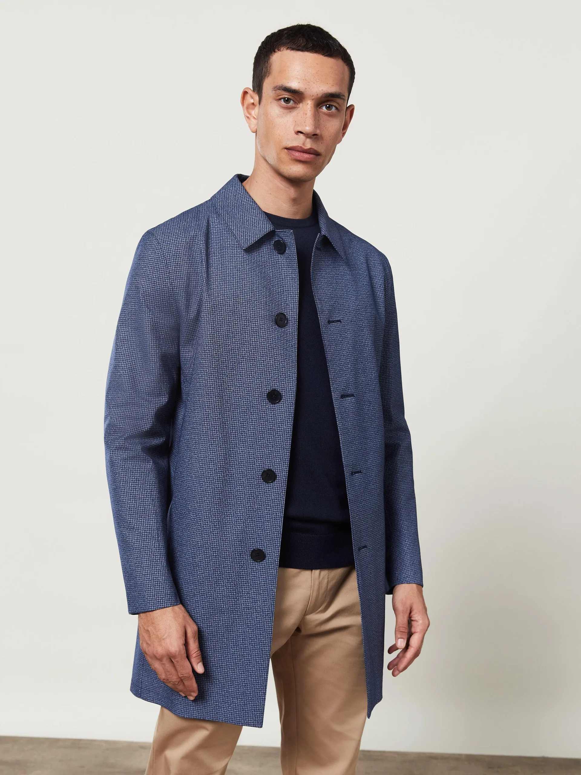 Heath Slim Fit Super 120s Wool Navy Mac