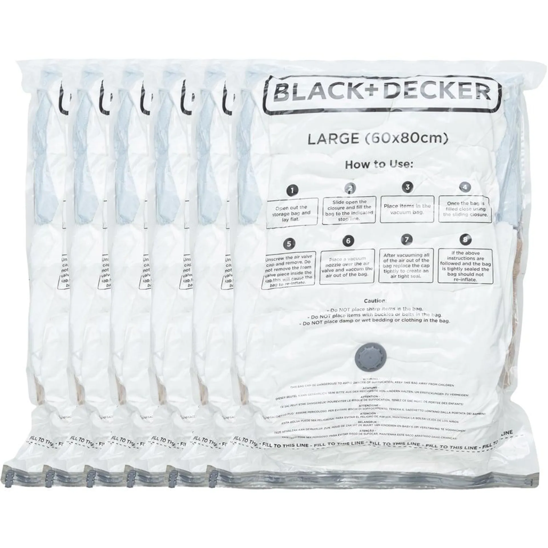 BLACK+DECKER Extra Large Vacuum Storage Bag 6 Pack