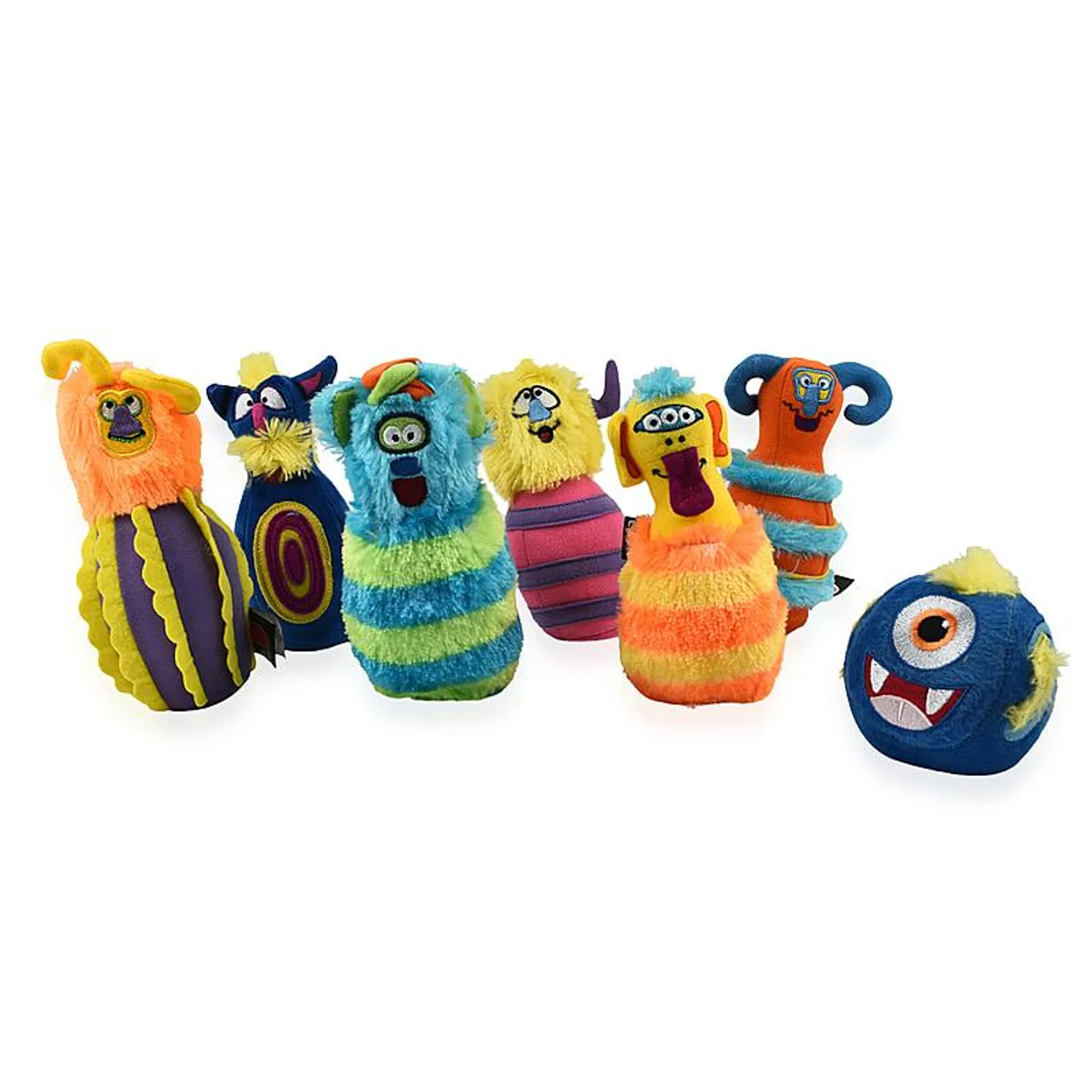 Melissa & Doug Monster Plush 6-Pin Bowling Game With Storage Bag | Preschool Games | Age 2- | Gift for Boy or Girl