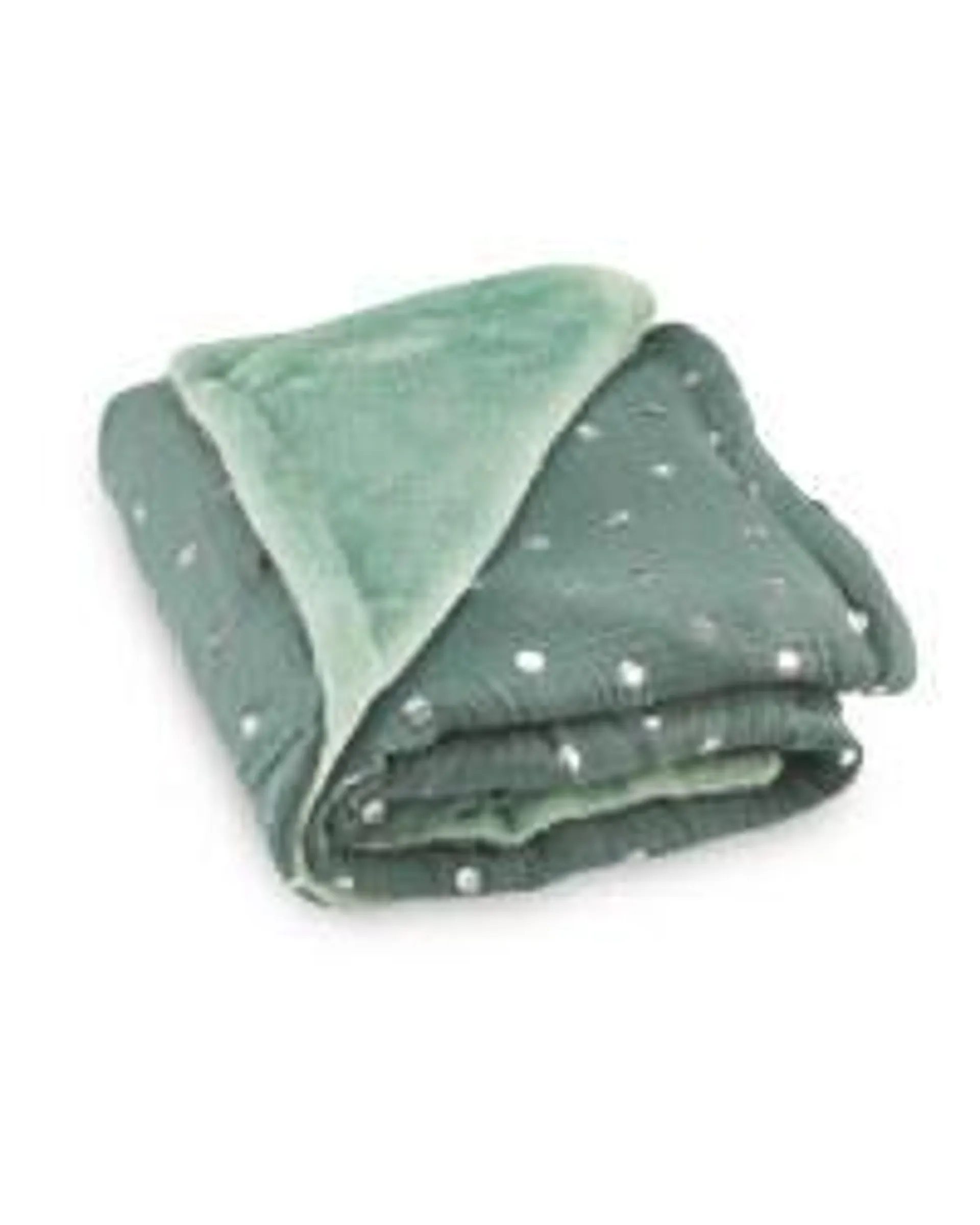 Green Dots Muslin Baby Blanket