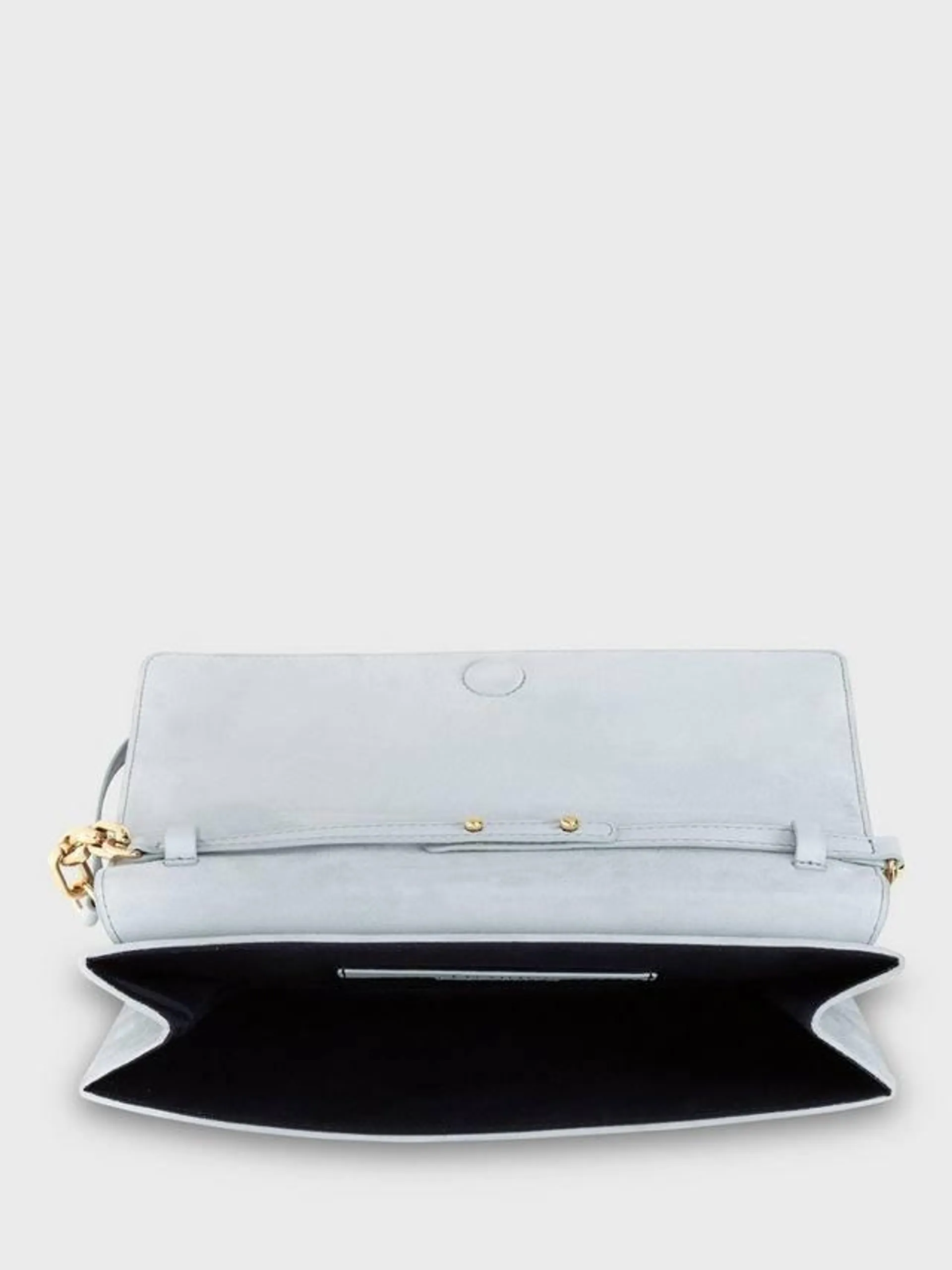 Chelsea Suede Clutch Bag, Pale Blue, One Size