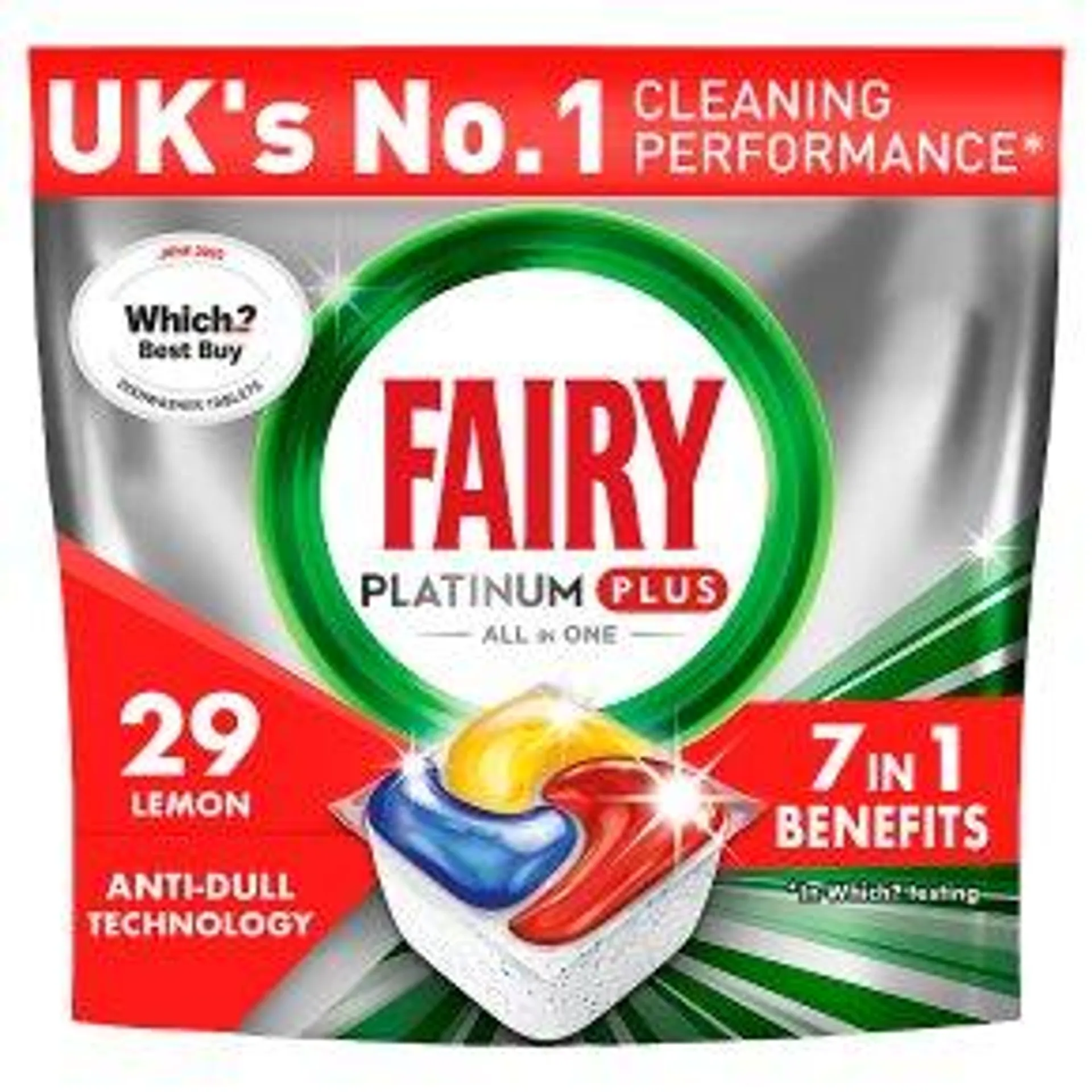 Fairy Platinum Plus Dishwasher Tablets Lemon 29