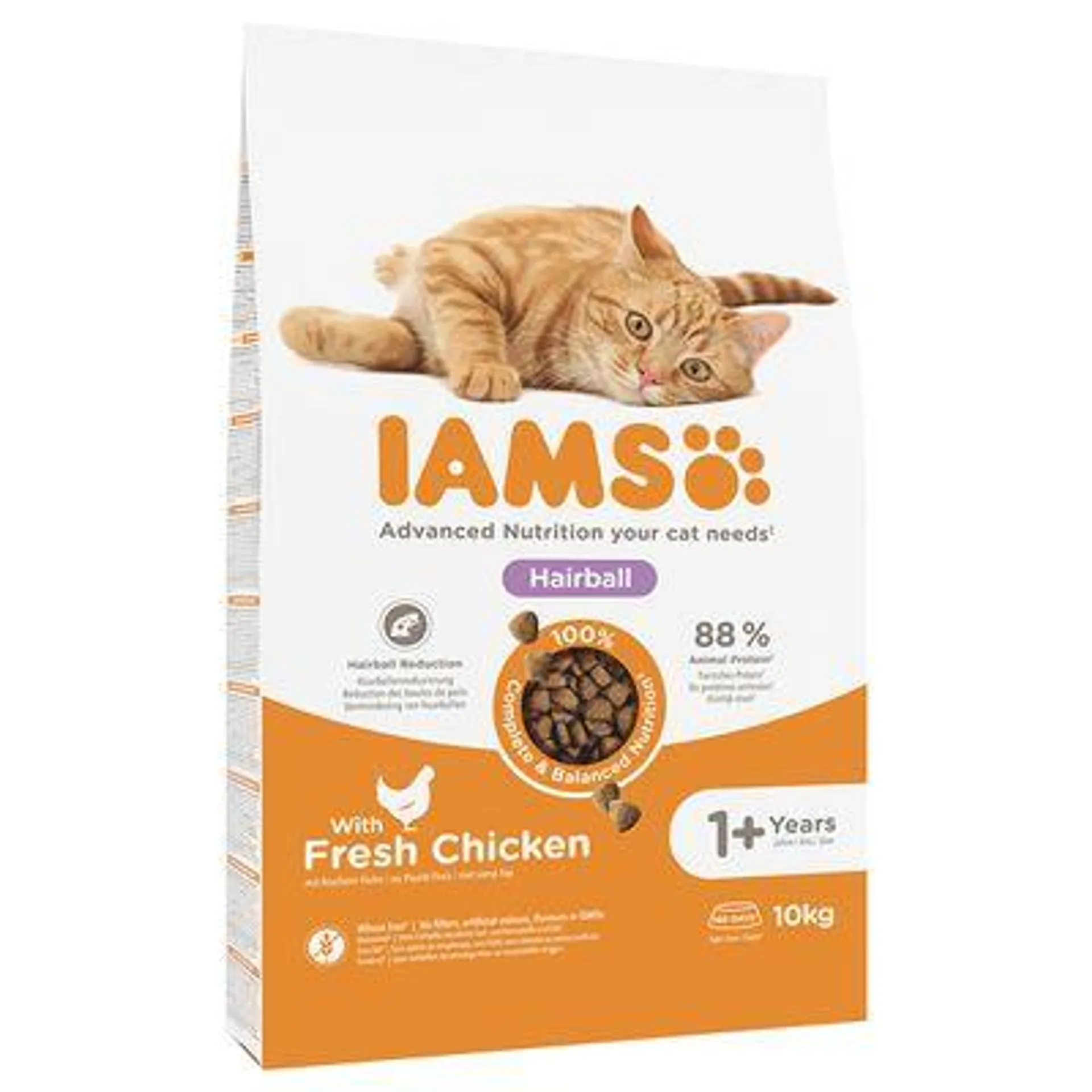 10kg/15kg IAMS Dry Cat Food - 10% Off! *