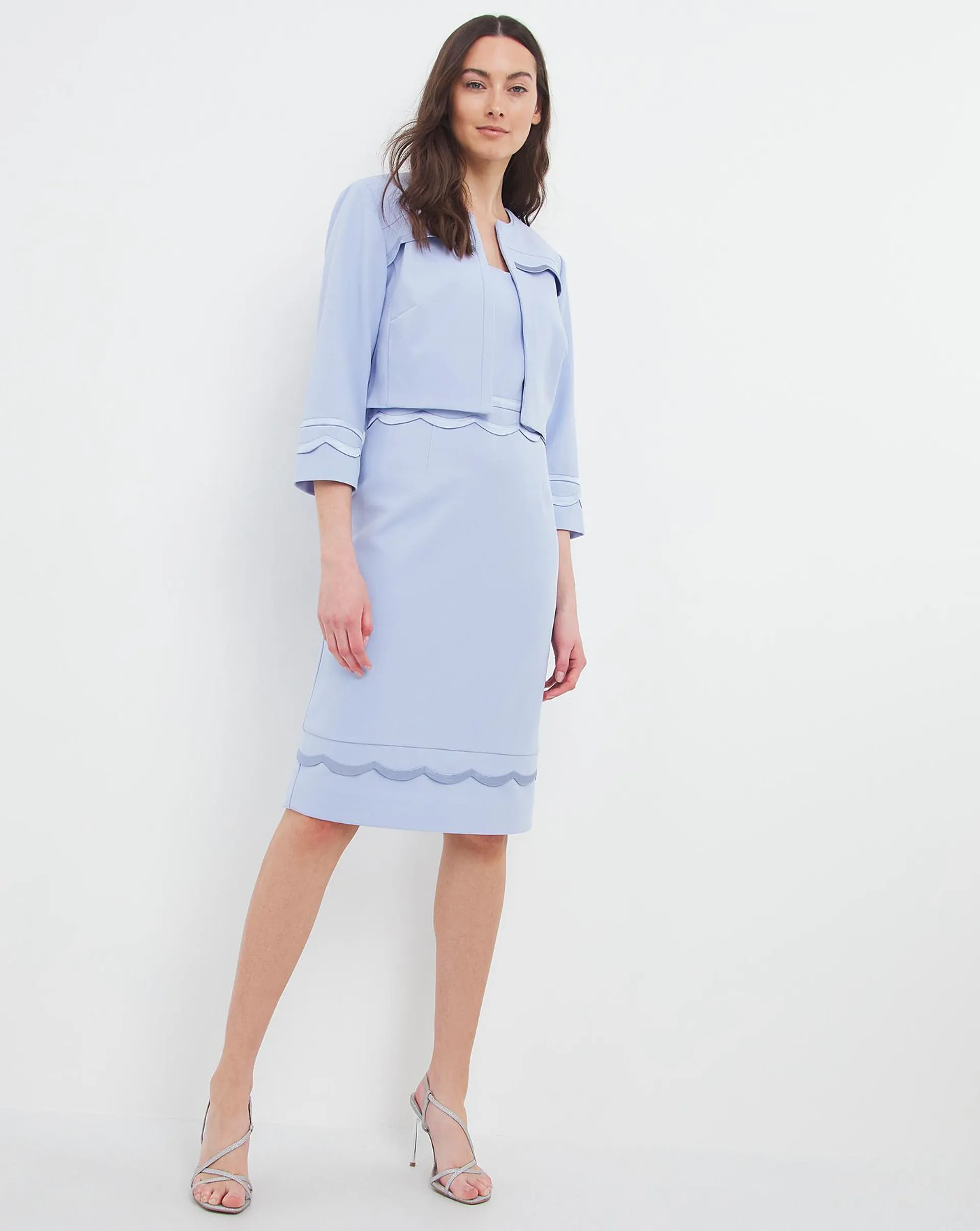 Joanna Hope Scallop Dress & Jacket