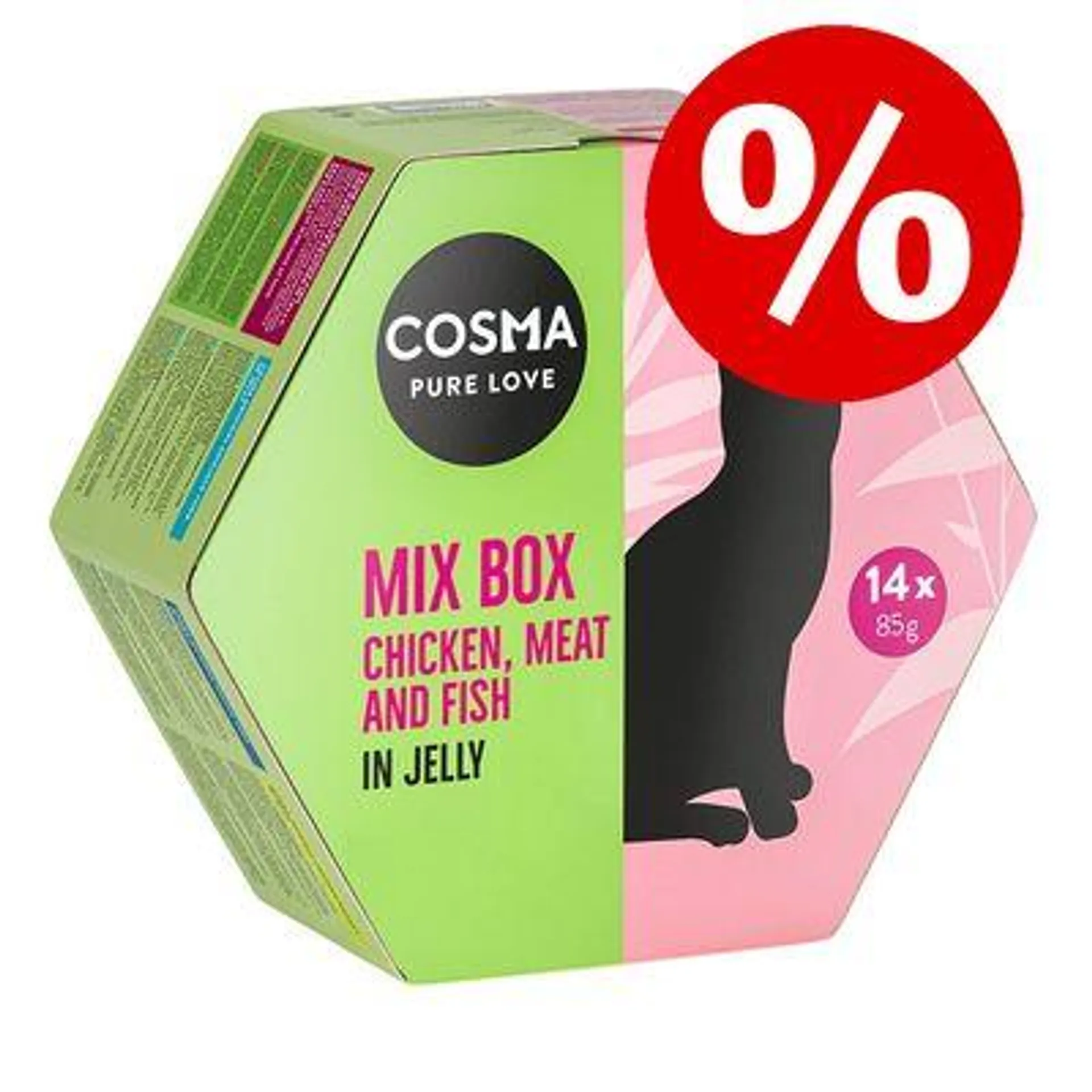 14 x 85g Cosma Mix Box Wet Cat Food - Special Price!*