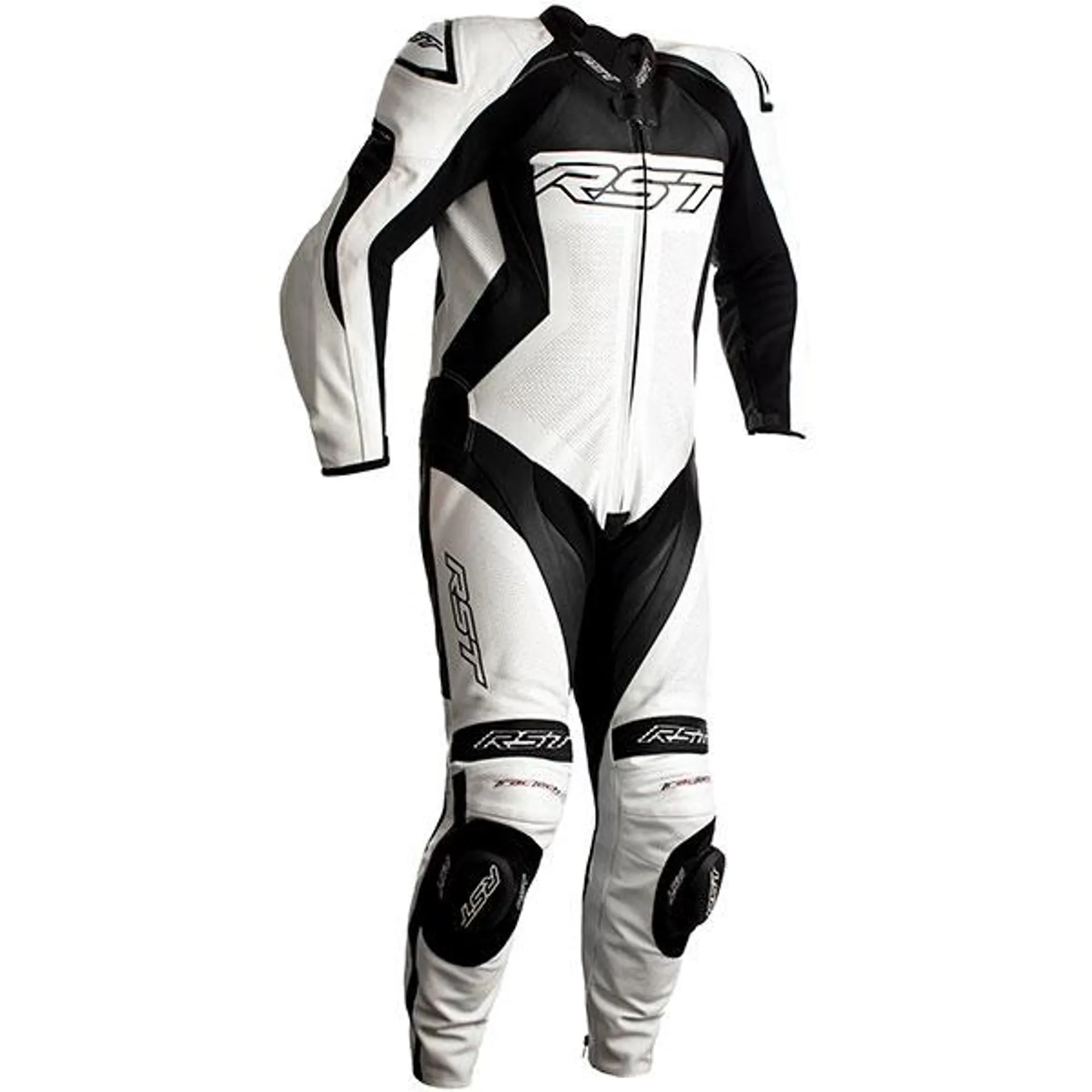 RST Tractech Evo 4 CE One Piece Leather Suit - White / Black
