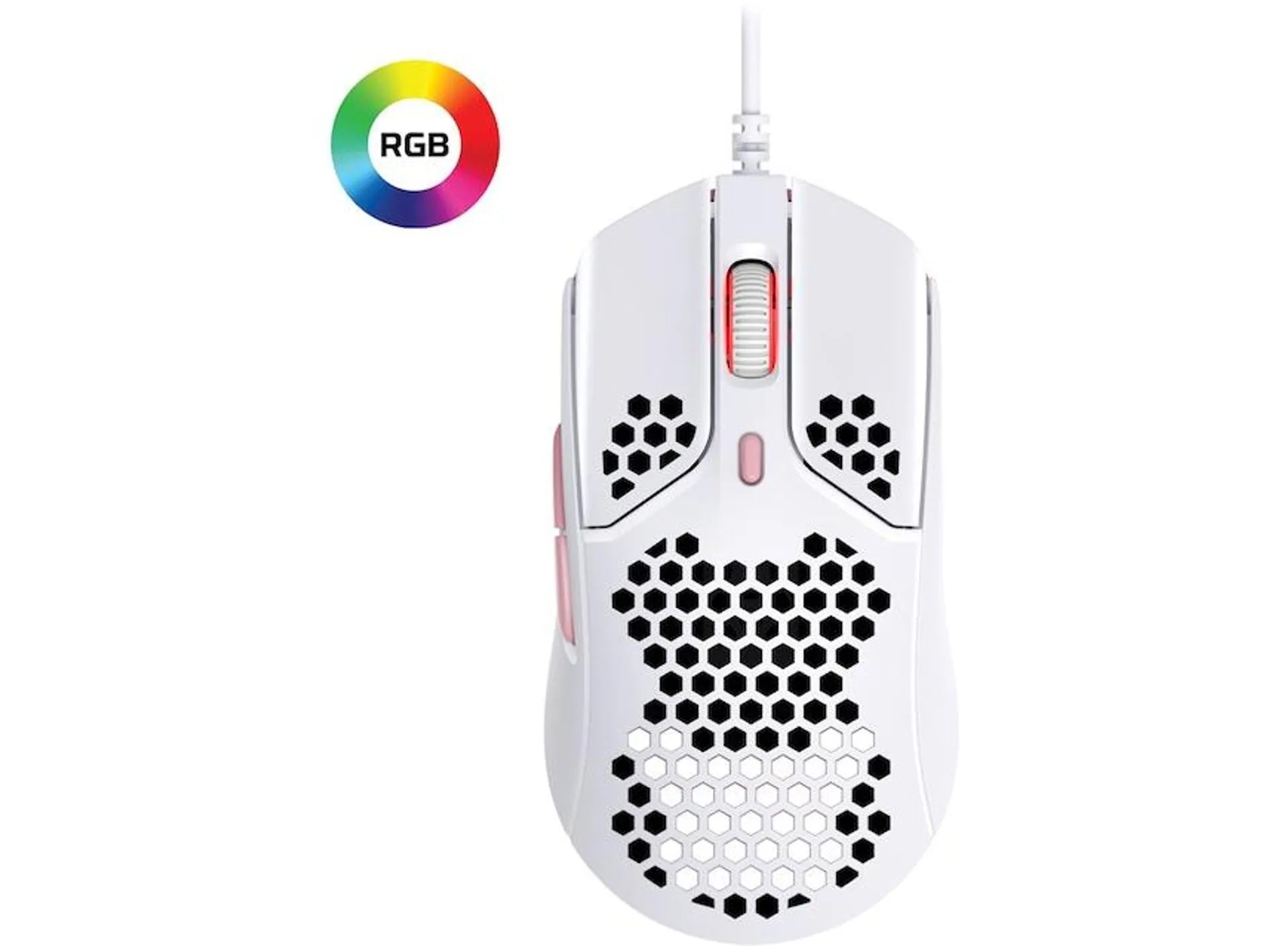 HyperX Pulsefire Haste - Lightweight Gaming Mouse (White-Pink)