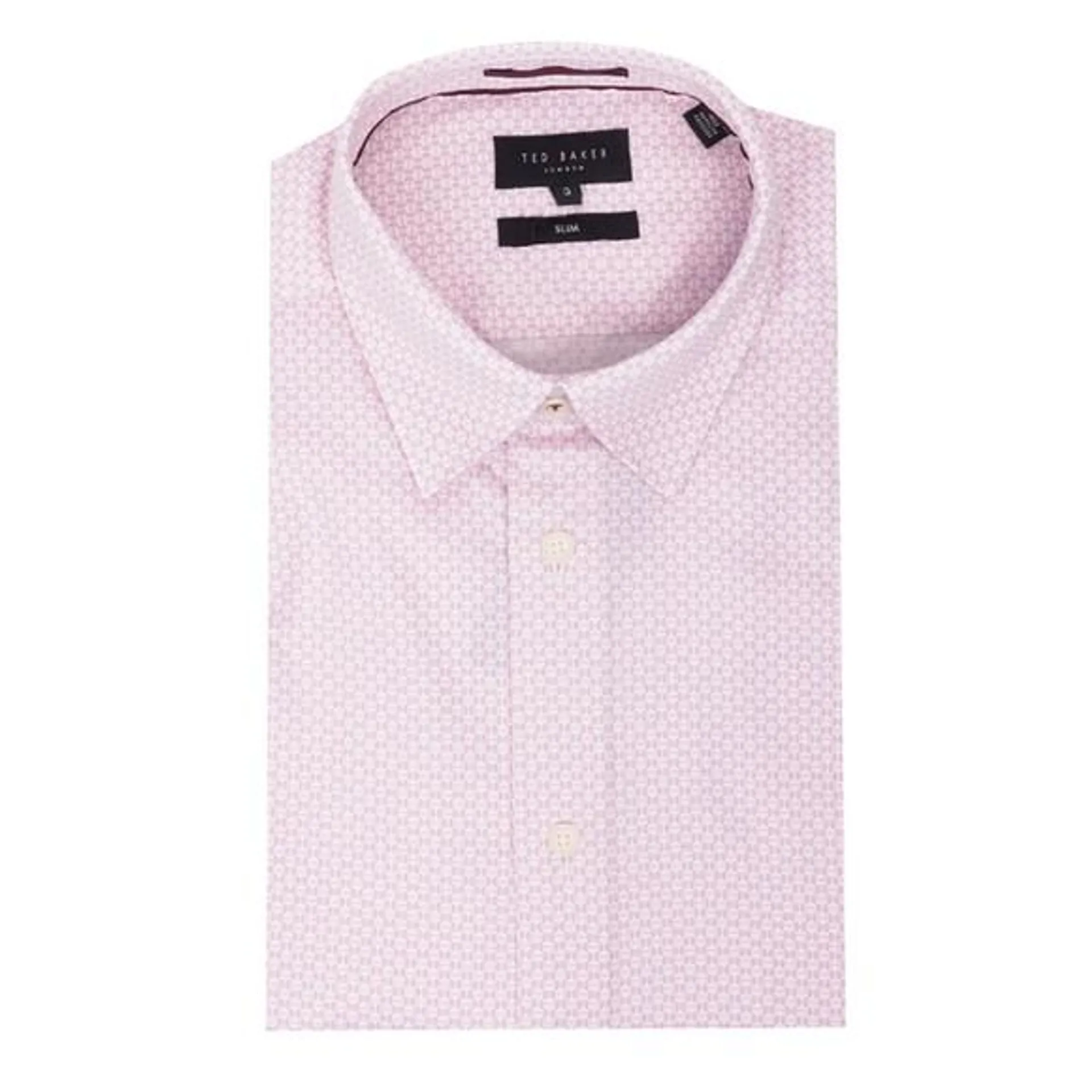 Mens Pink Geo Print Shirt