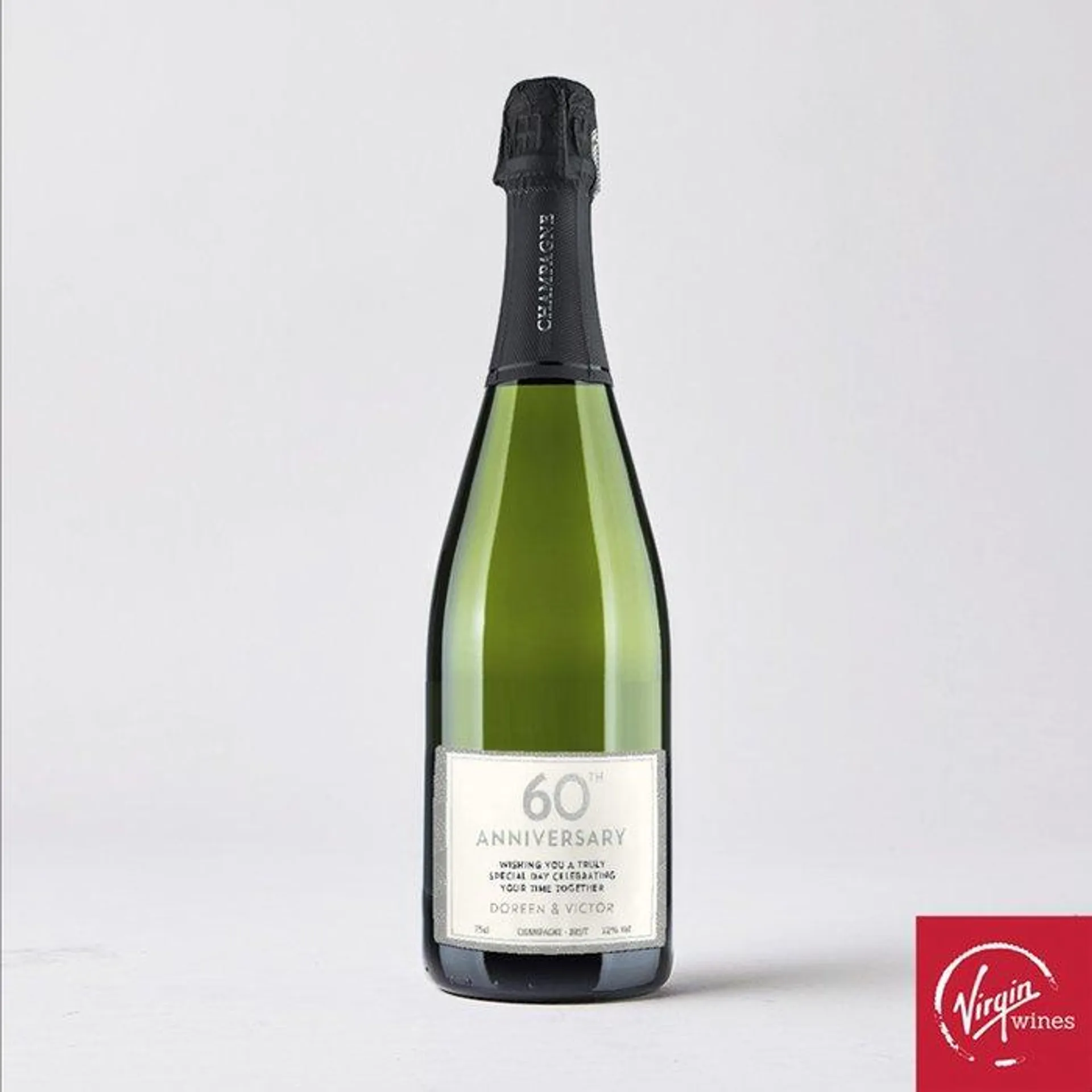 Personalised 60th Anniversary Champagne 75cl