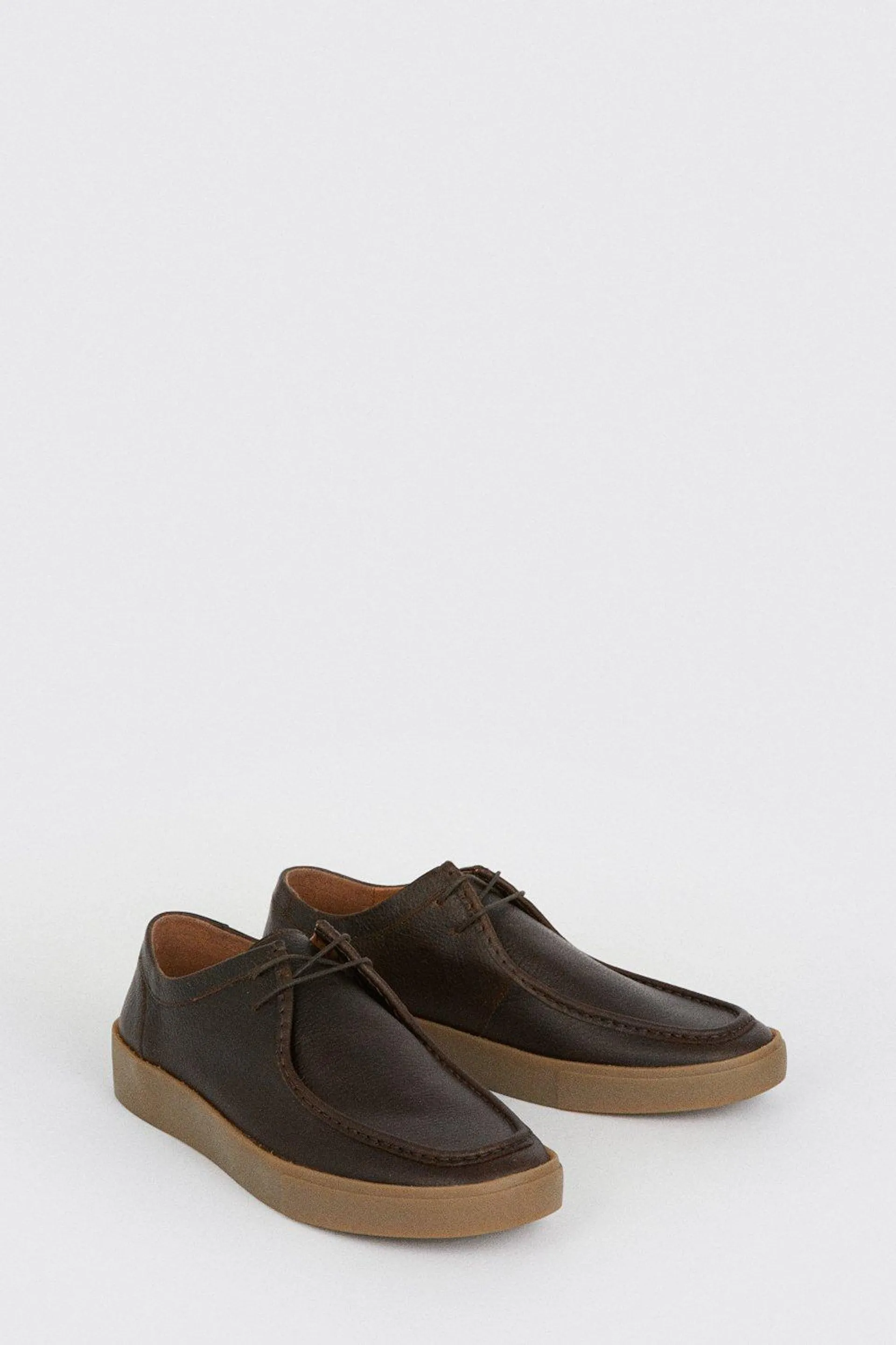 Dark Brown Lace Up Derby Trainers