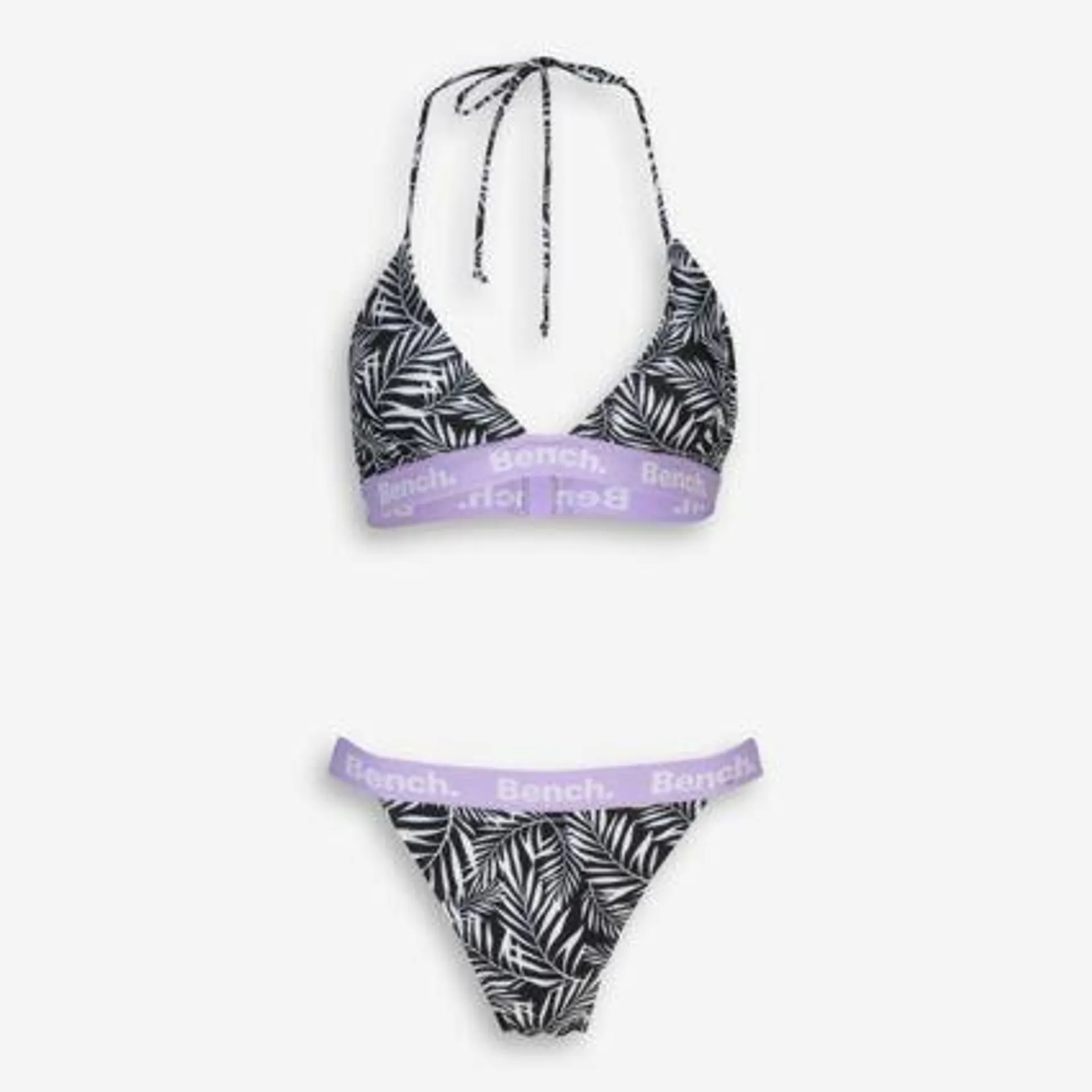 Black & Purple Logo Bikini Set