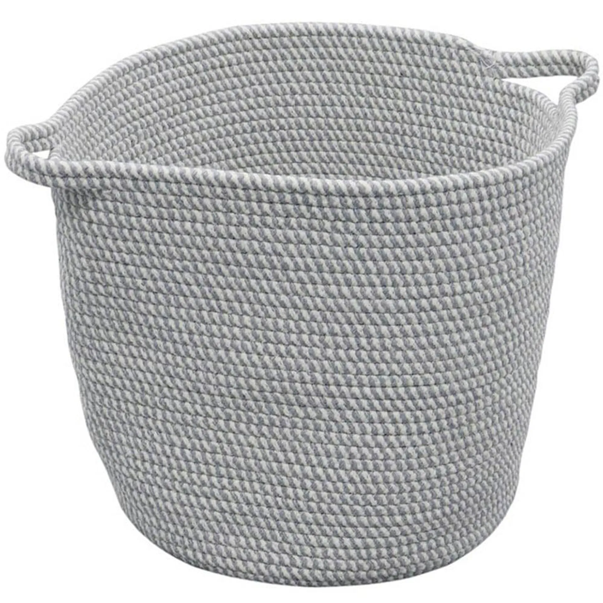 JVL Edison Round Cotton Rope Storage Basket