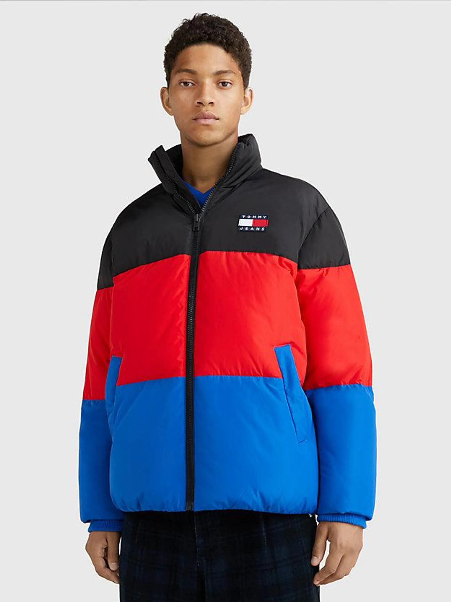 Colour-Blocked Puffer Jacket