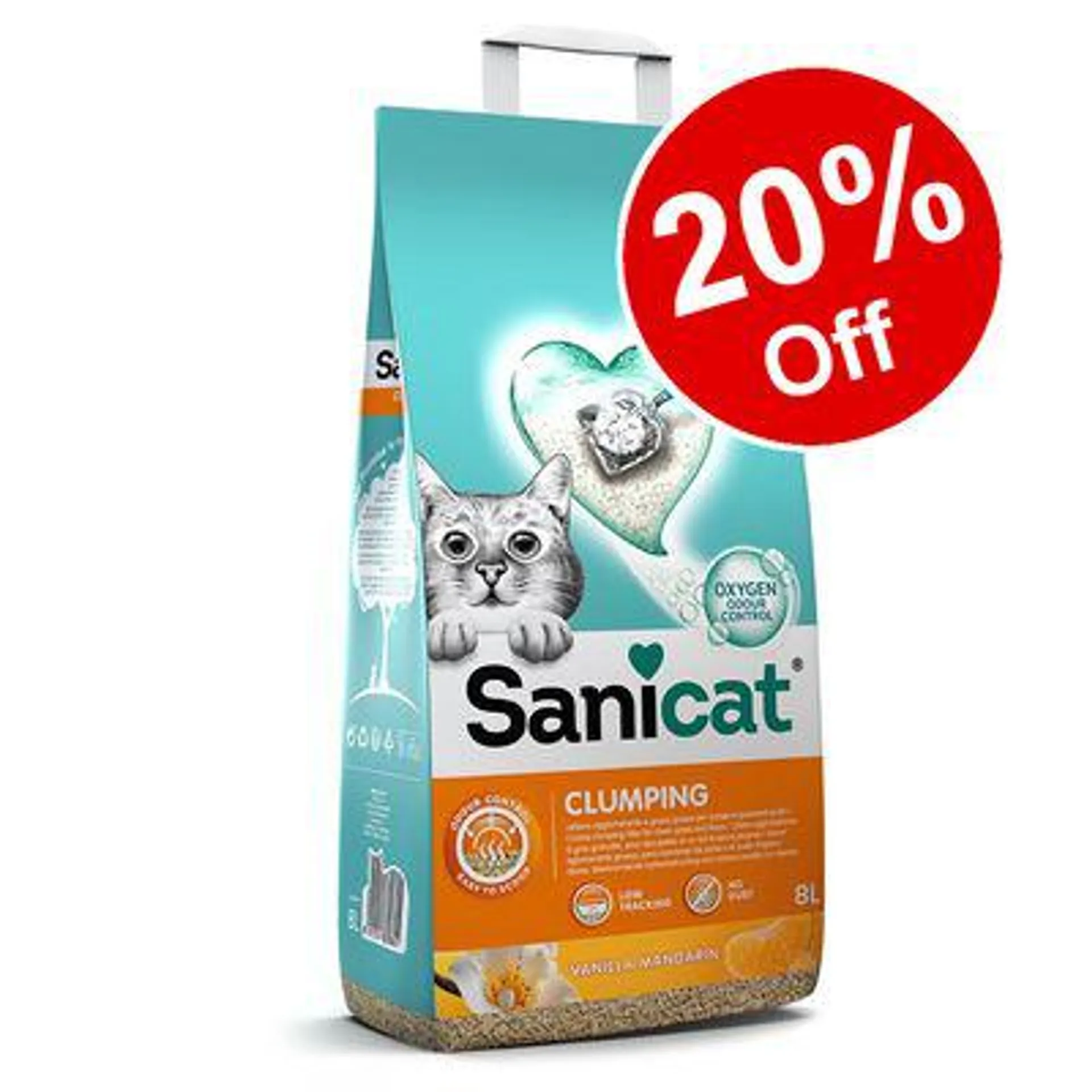 8l Sanicat Clumping Cat Litter - 20% Off!*