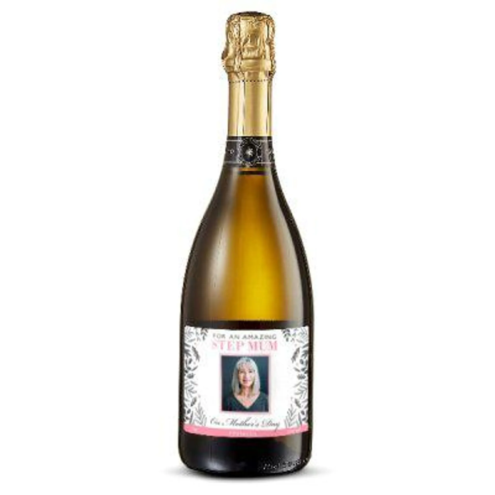 Personalised 'Amazing Step Mum' Mother's Day Prosecco 75cl