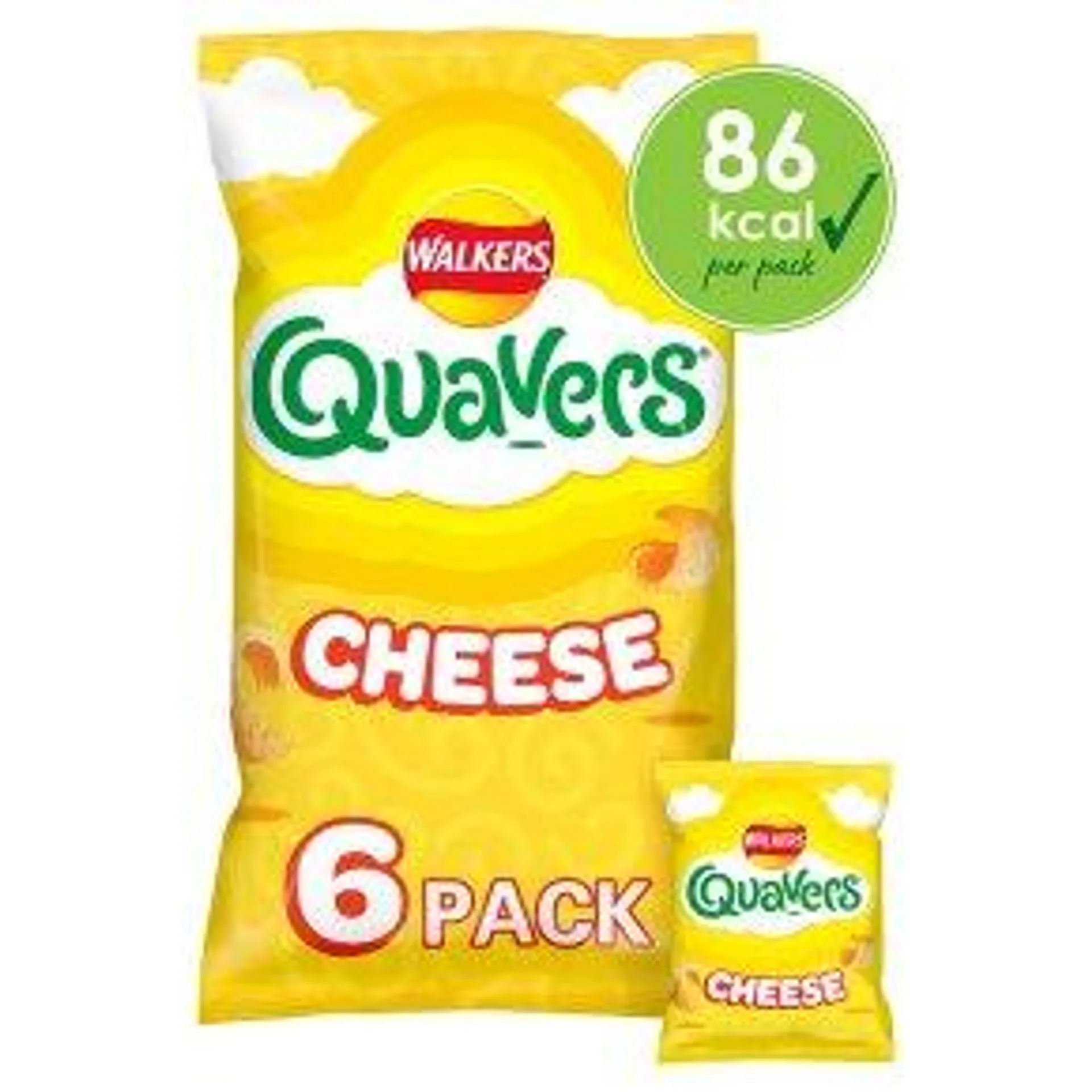 Walkers Baked Crisps Quavers Cheese Multipack Crisps