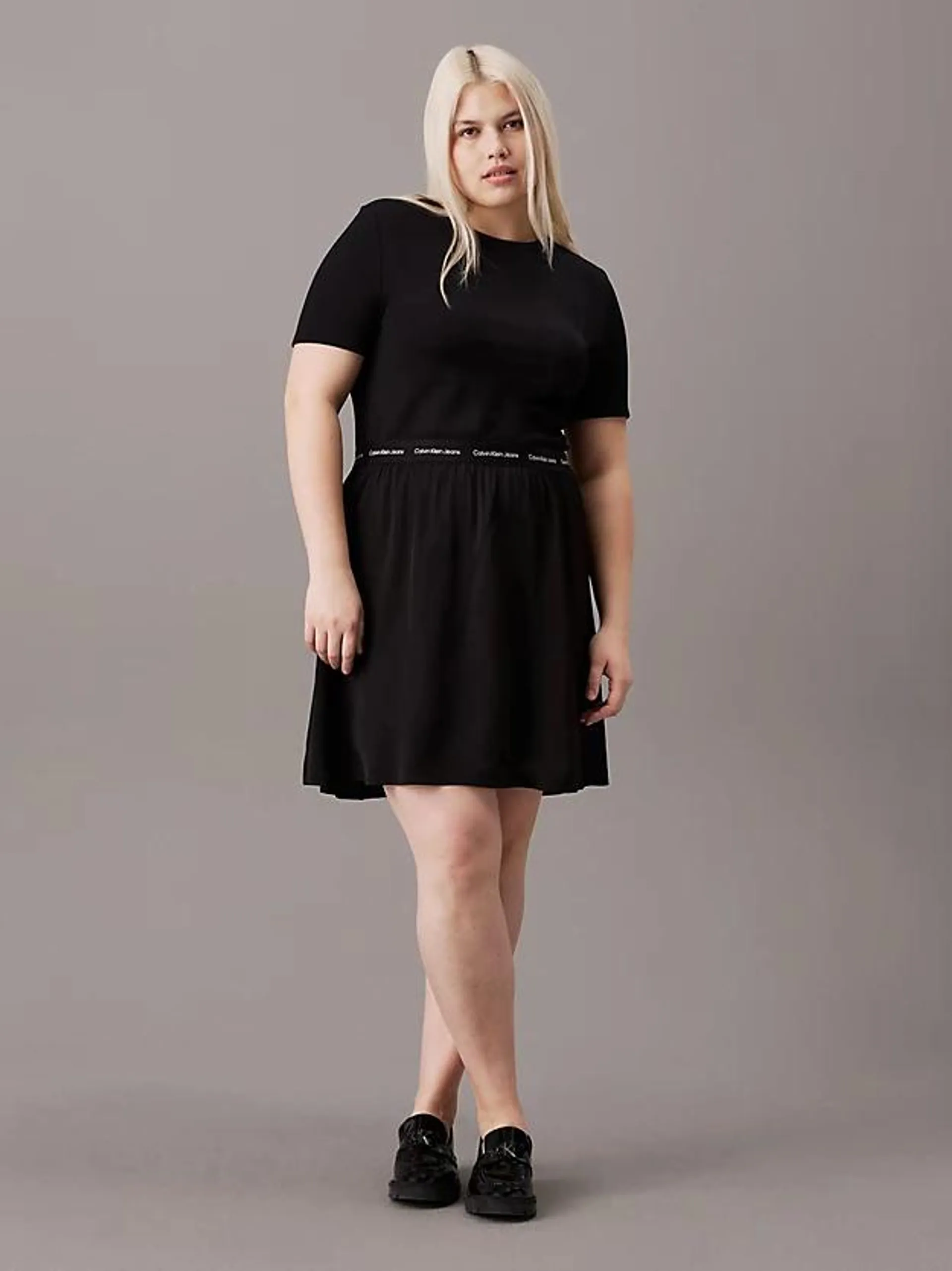 Plus Size Logo Tape Dress