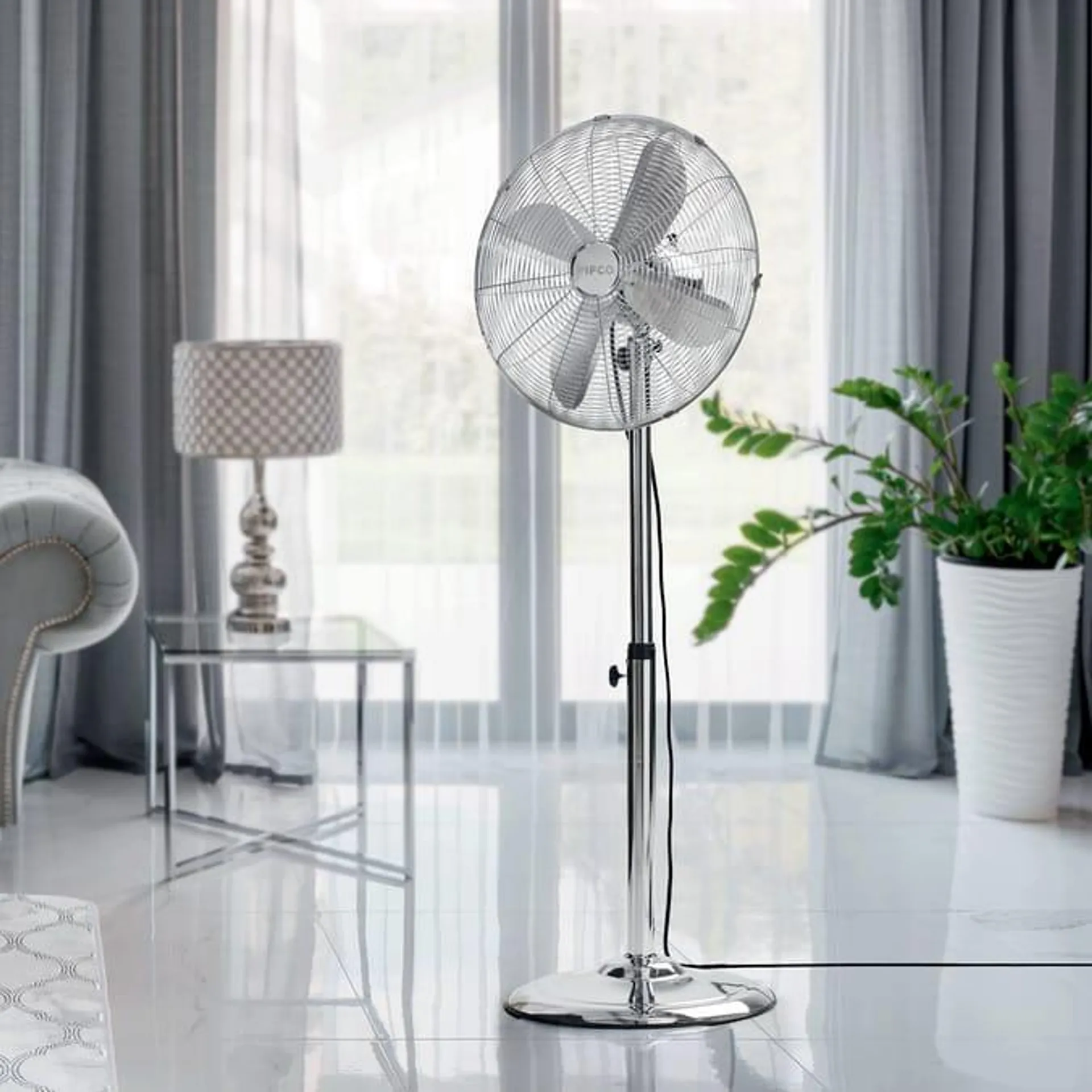 Pifco 16" Pedestal Fan - Chrome