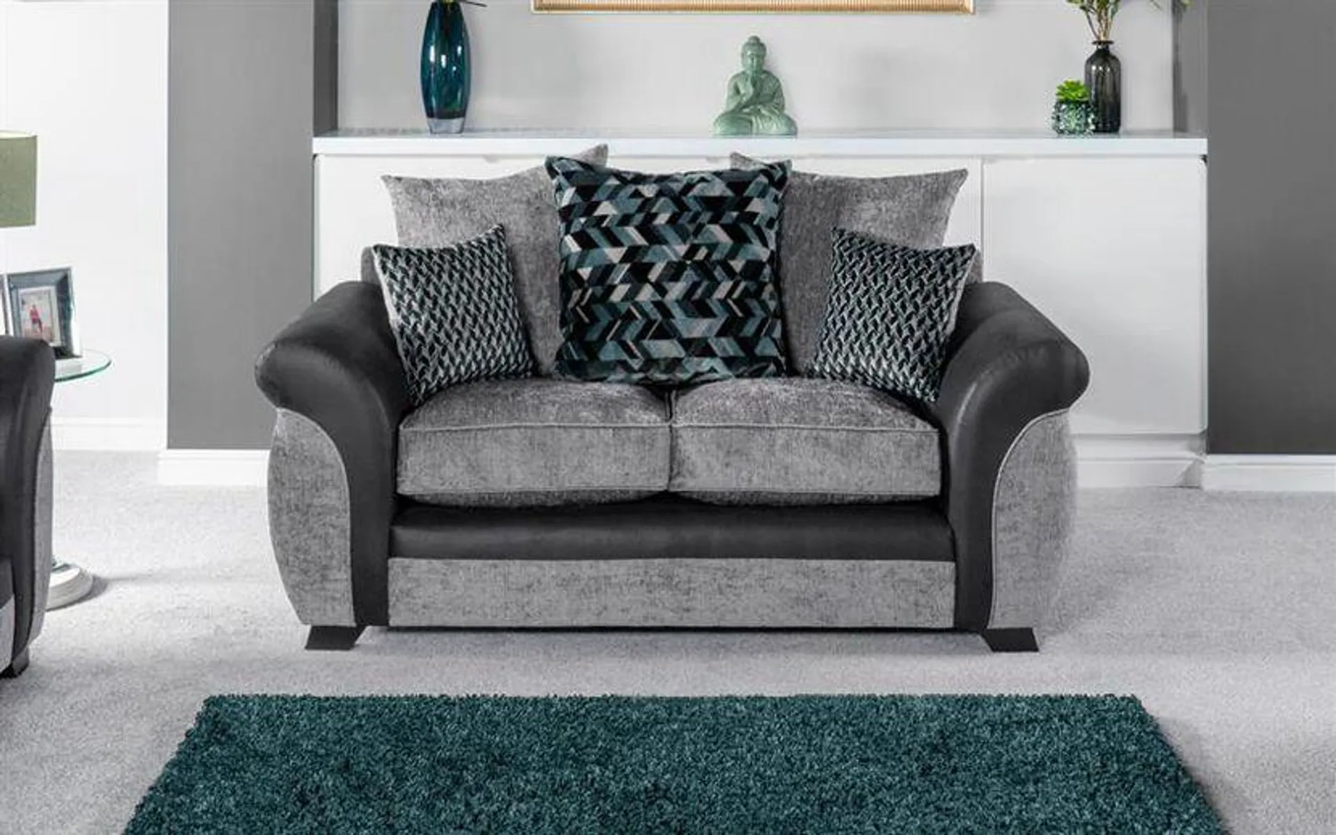 Kadie Fabric 2 Seater Scatter Back Sofa