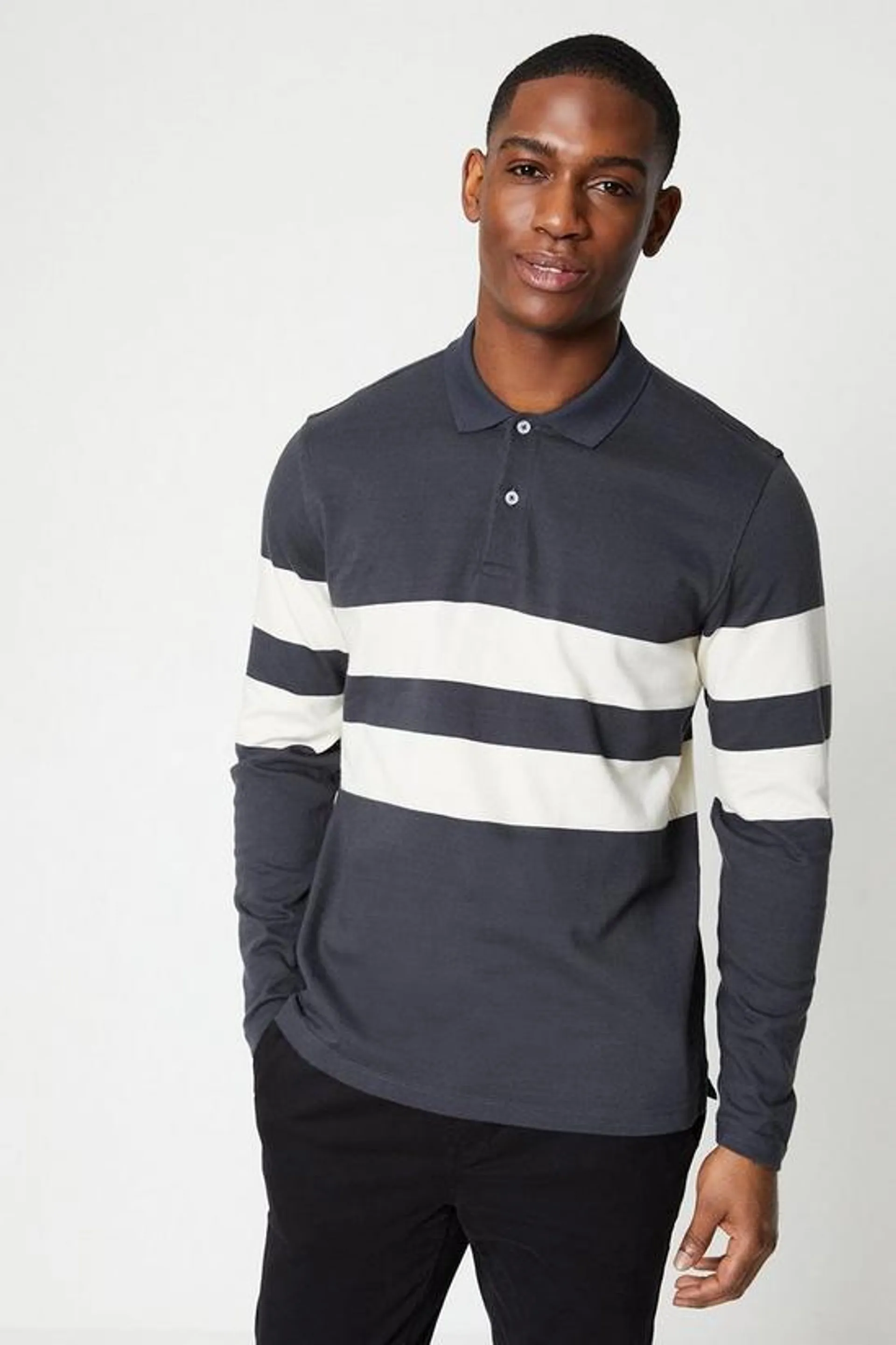 Placement Stripe Polo Rugby