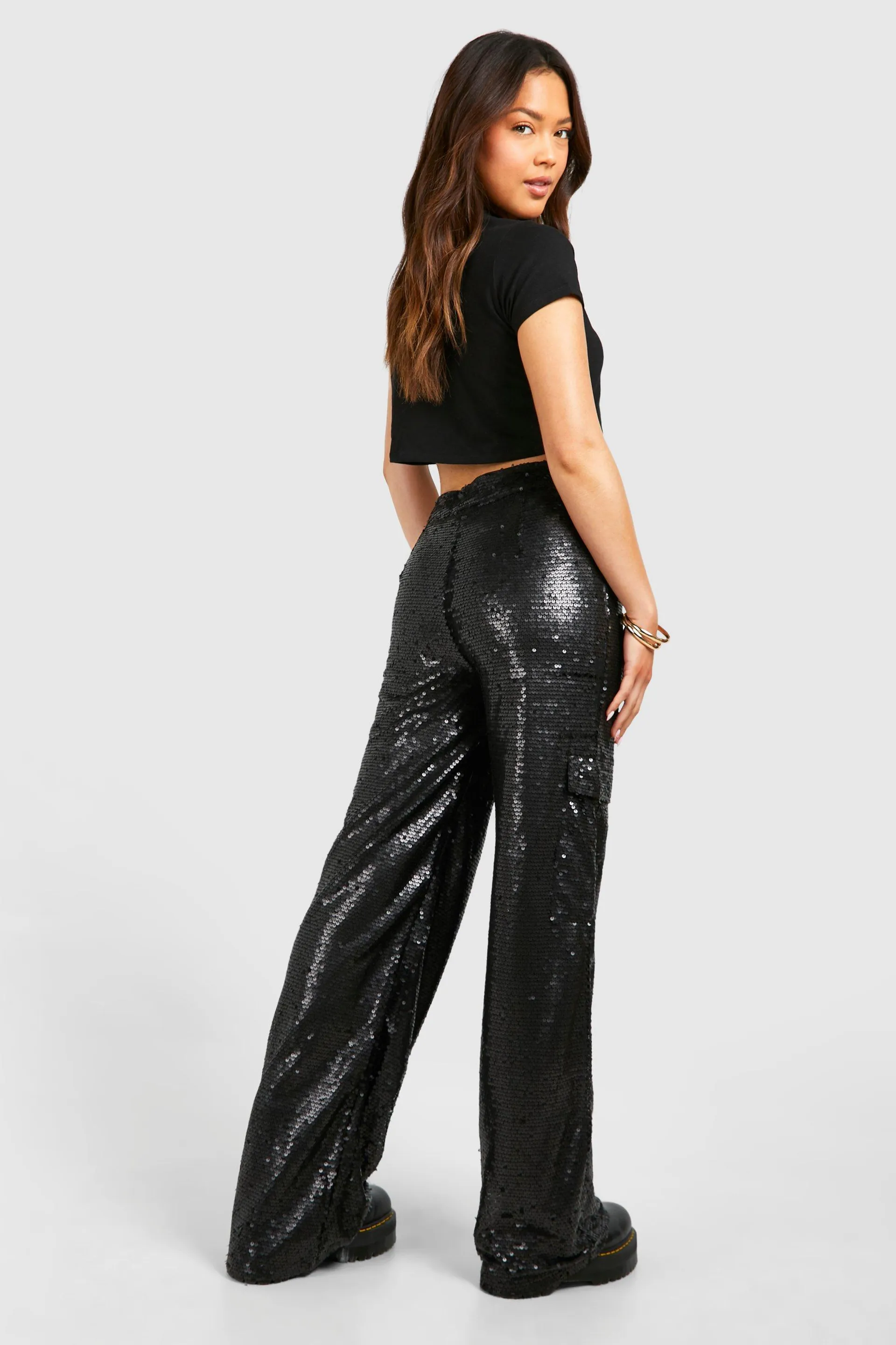 Festival Matte Sequin Cargo Trousers