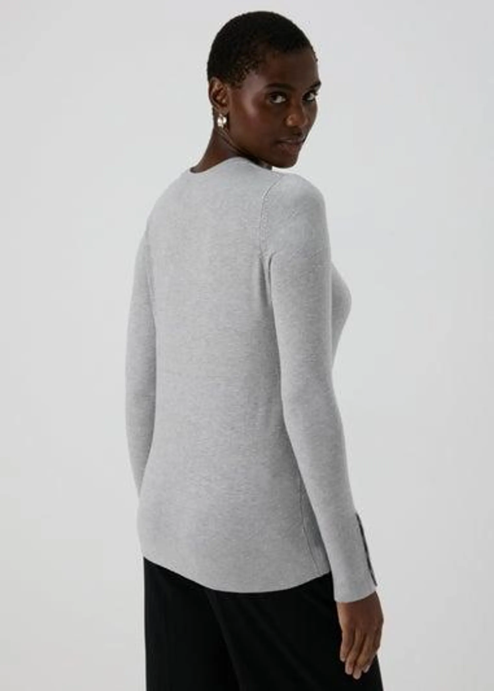 Et Vous Grey Gauge Jumper