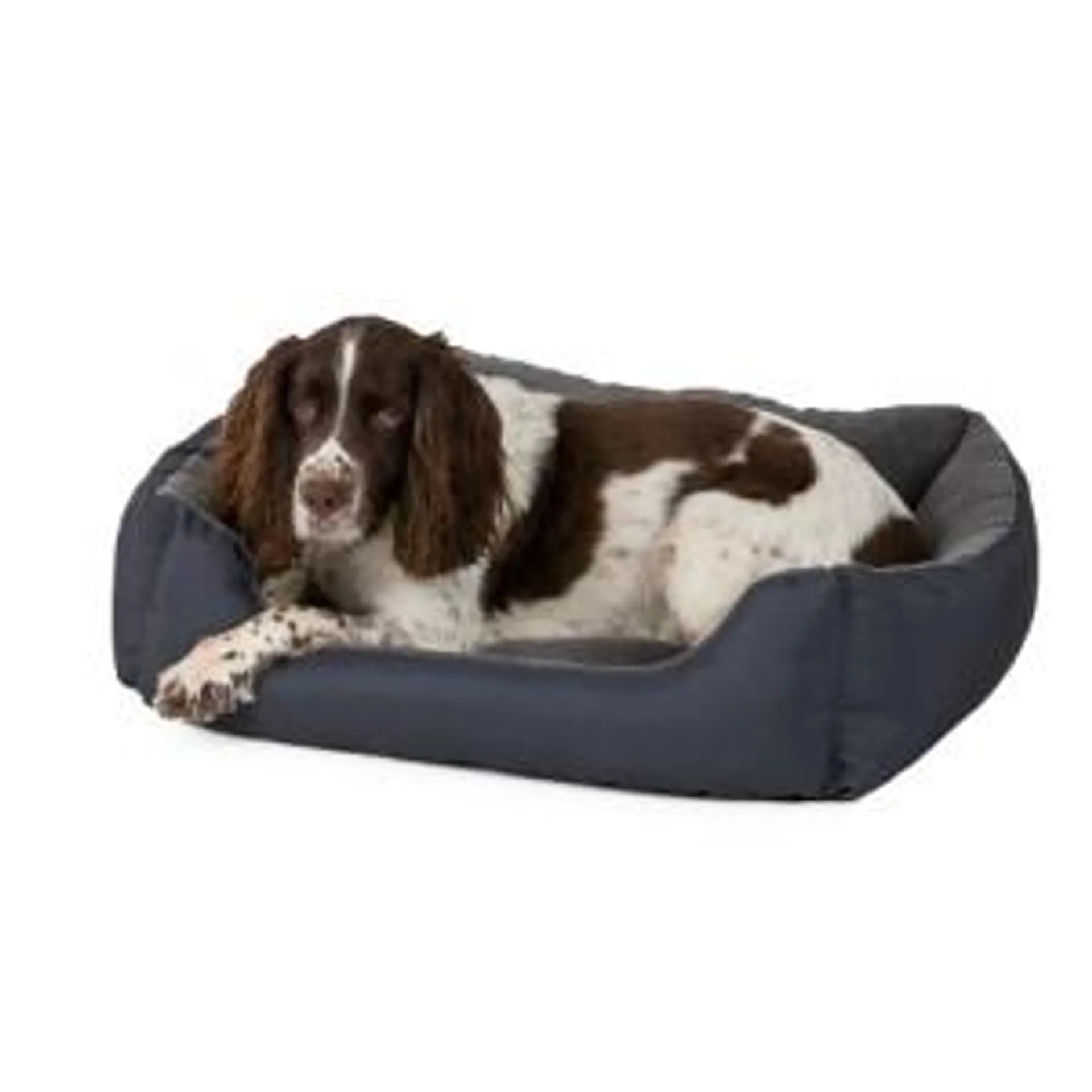 Pets at Home Fleece Square Dog Bed Charcoal Large