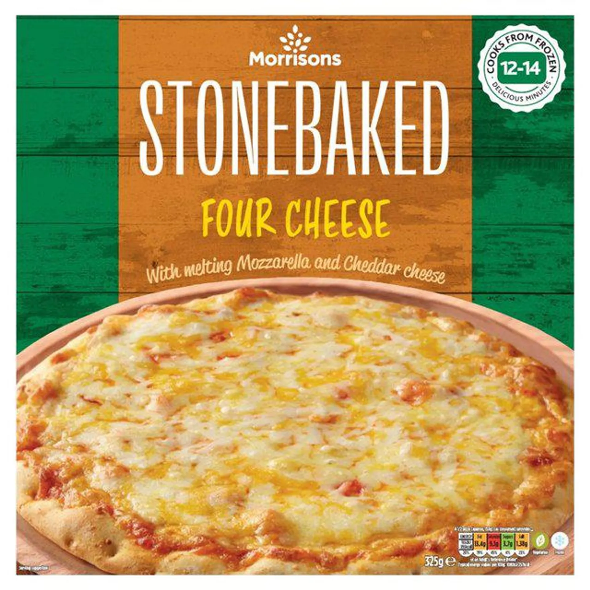 Morrisons Stonebaked Four Cheese Pizza 325g