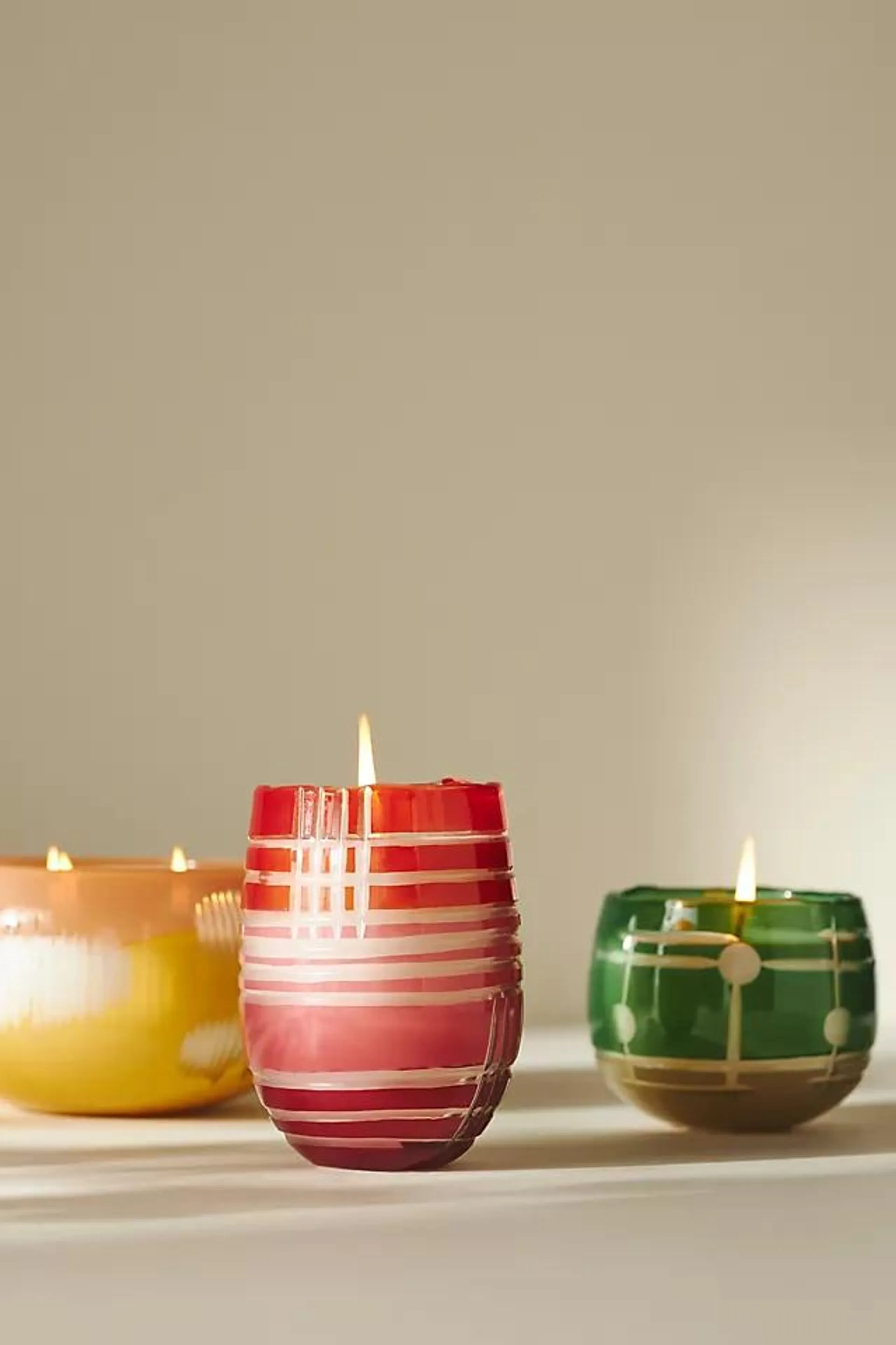 Coco Allred for Anthropologie Fresh Fern Moss Glass Candle